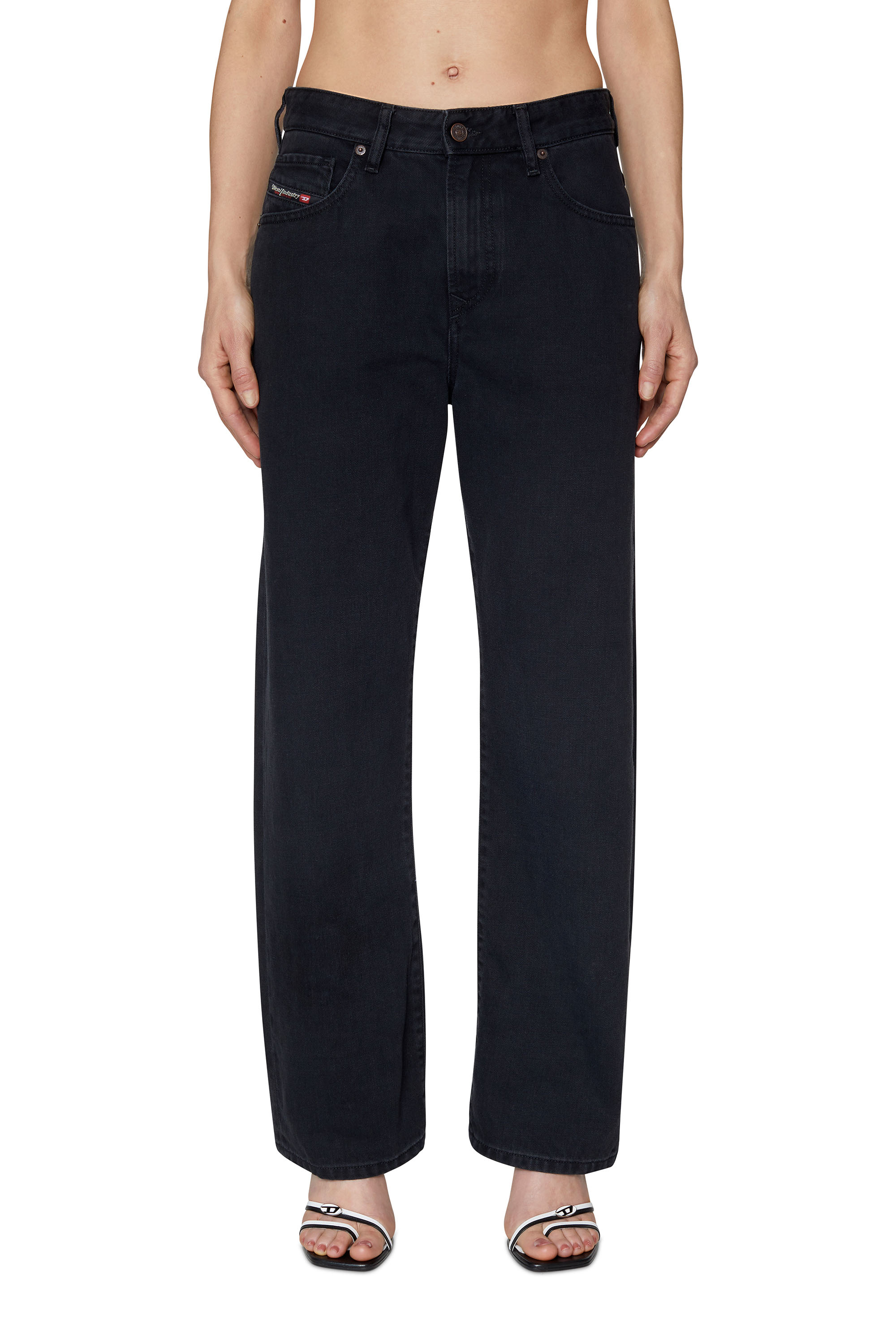 Diesel - Woman's Straight Jeans 1999 D-Reggy Z09RL, Black/Dark grey - 3