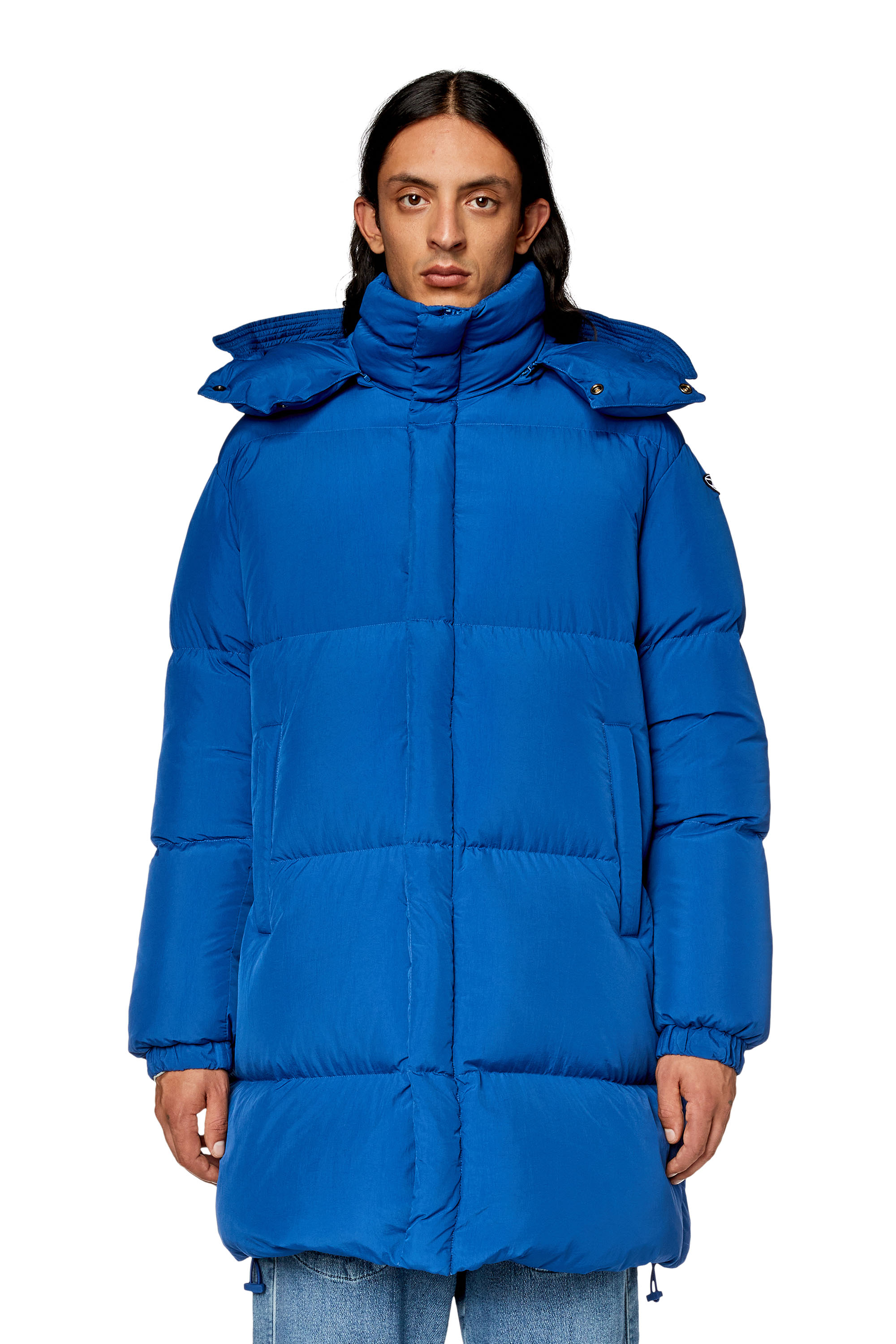 Men's Down coat with ViralOff® treatment | Blue | Diesel SI