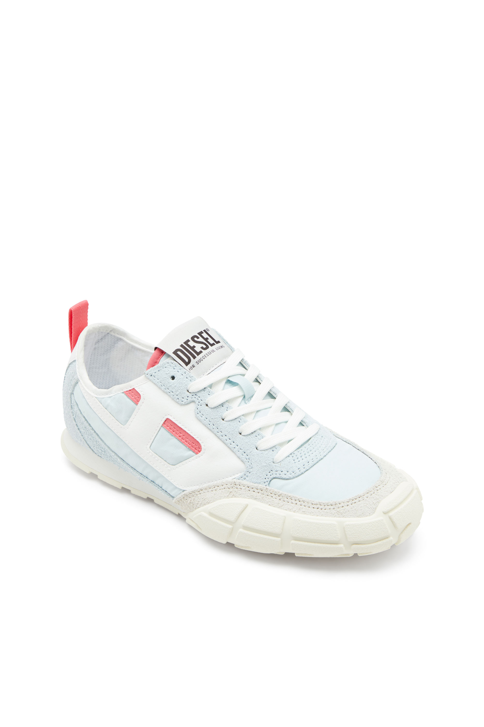 S-PAGODHA LOW W, Light Blue Diesel - S-PAGODHA LOW W, Woman's S-Pagodha-Sneakers in leather, suede and ripstop in Light Blue - 6