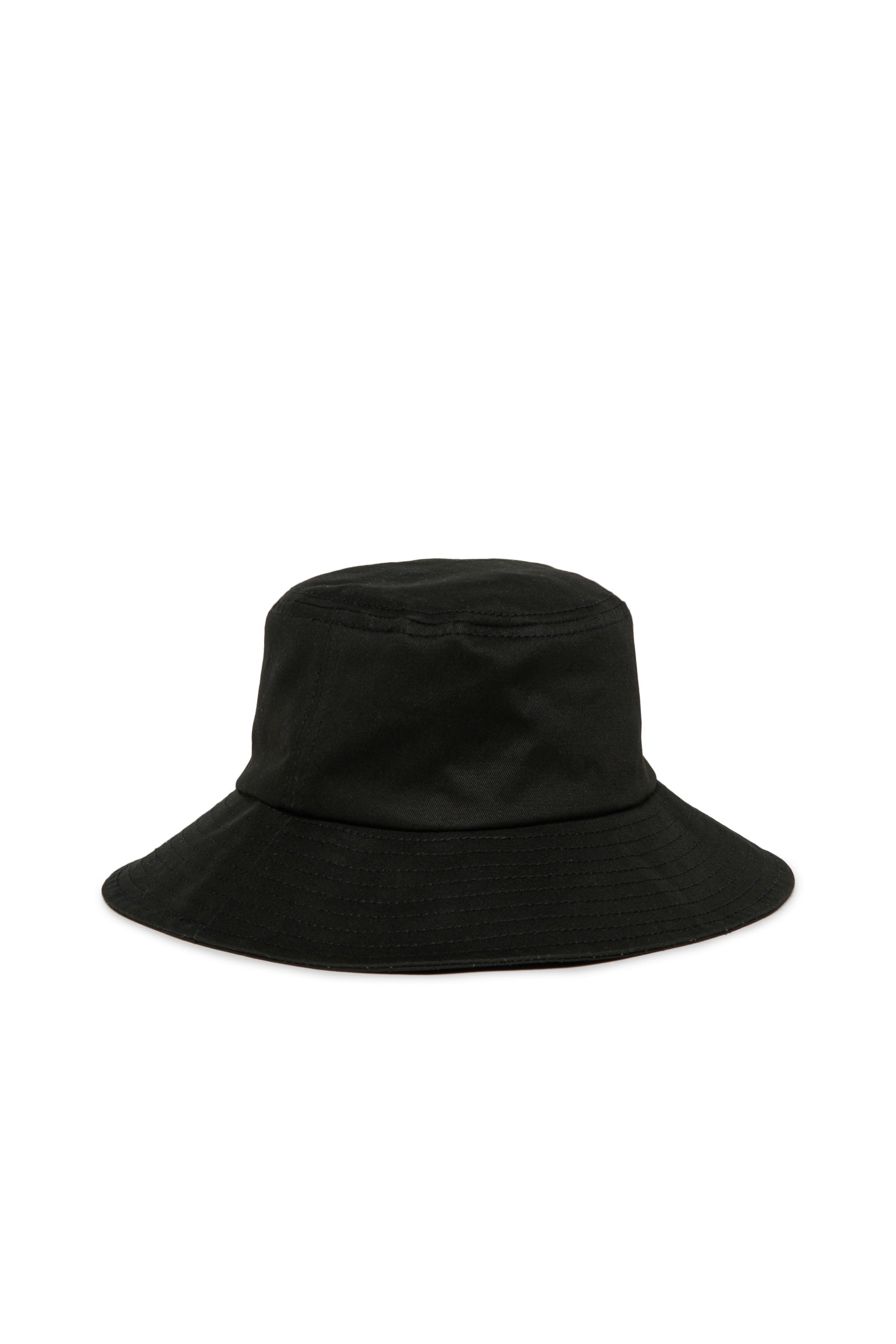 Diesel - FCURTY, Woman's Bucket hat in cotton with wide brim in Black - 2