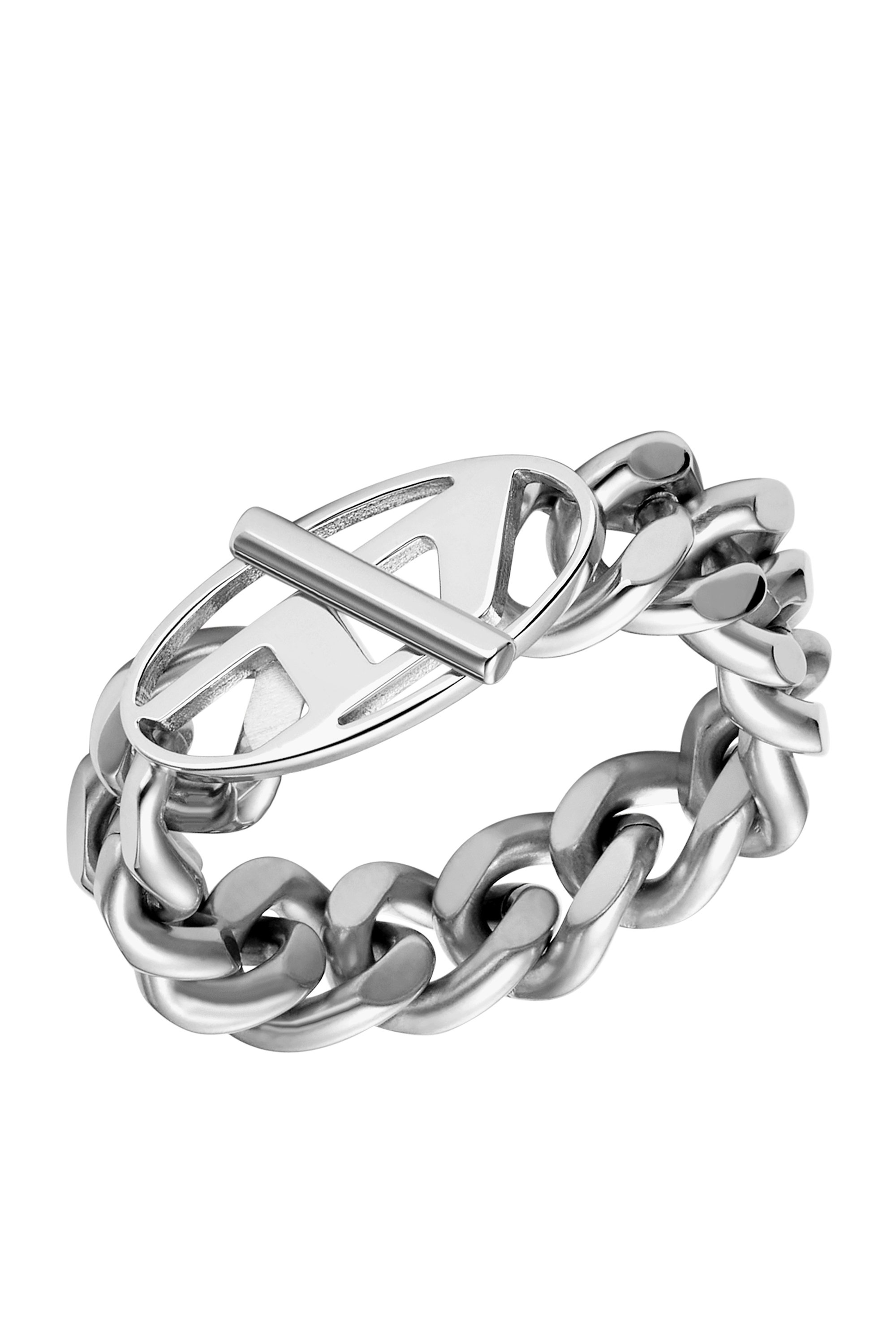 Diesel - DX1533040, Unisex's Stainless Steel Soft Chain Ring in Silver - 1