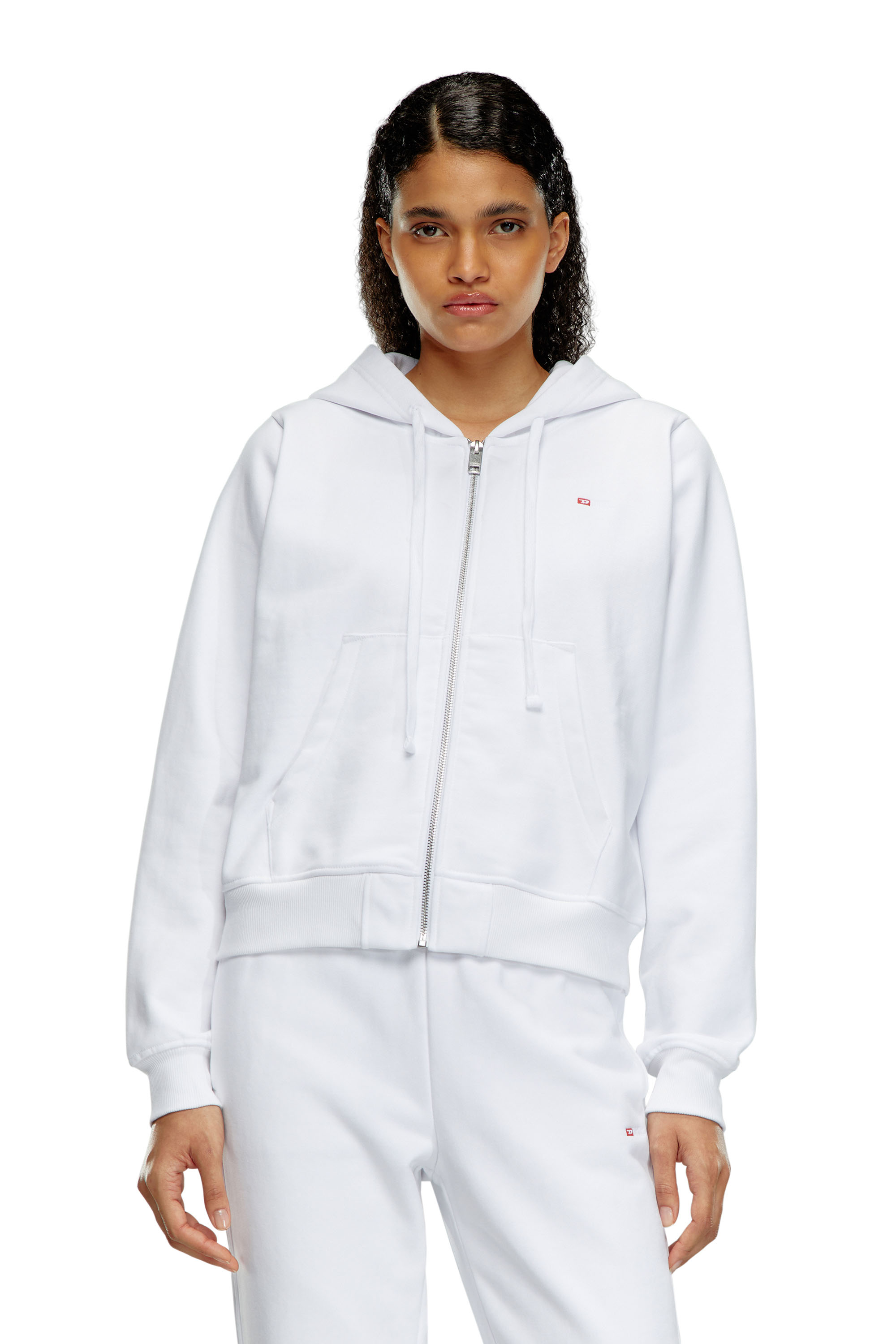 Diesel - F-REGGY-HOOD-ZIP-MICRODIV, White - Image 5