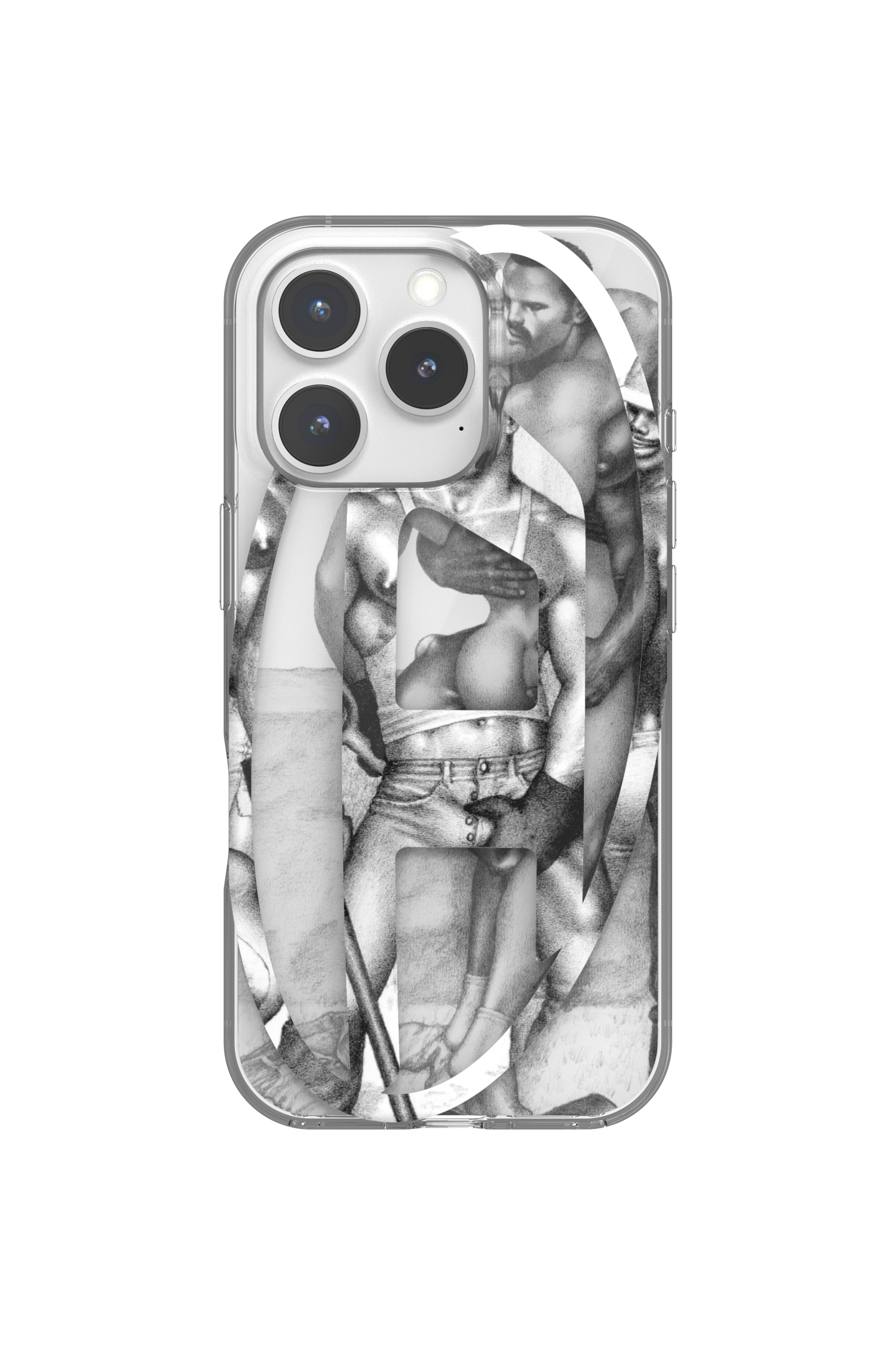 Diesel - 60388 DIESEL TOM OF FINLAND AOP CASE, Unisex's ToFF Case iPhone 16 Pro in Grey - 4