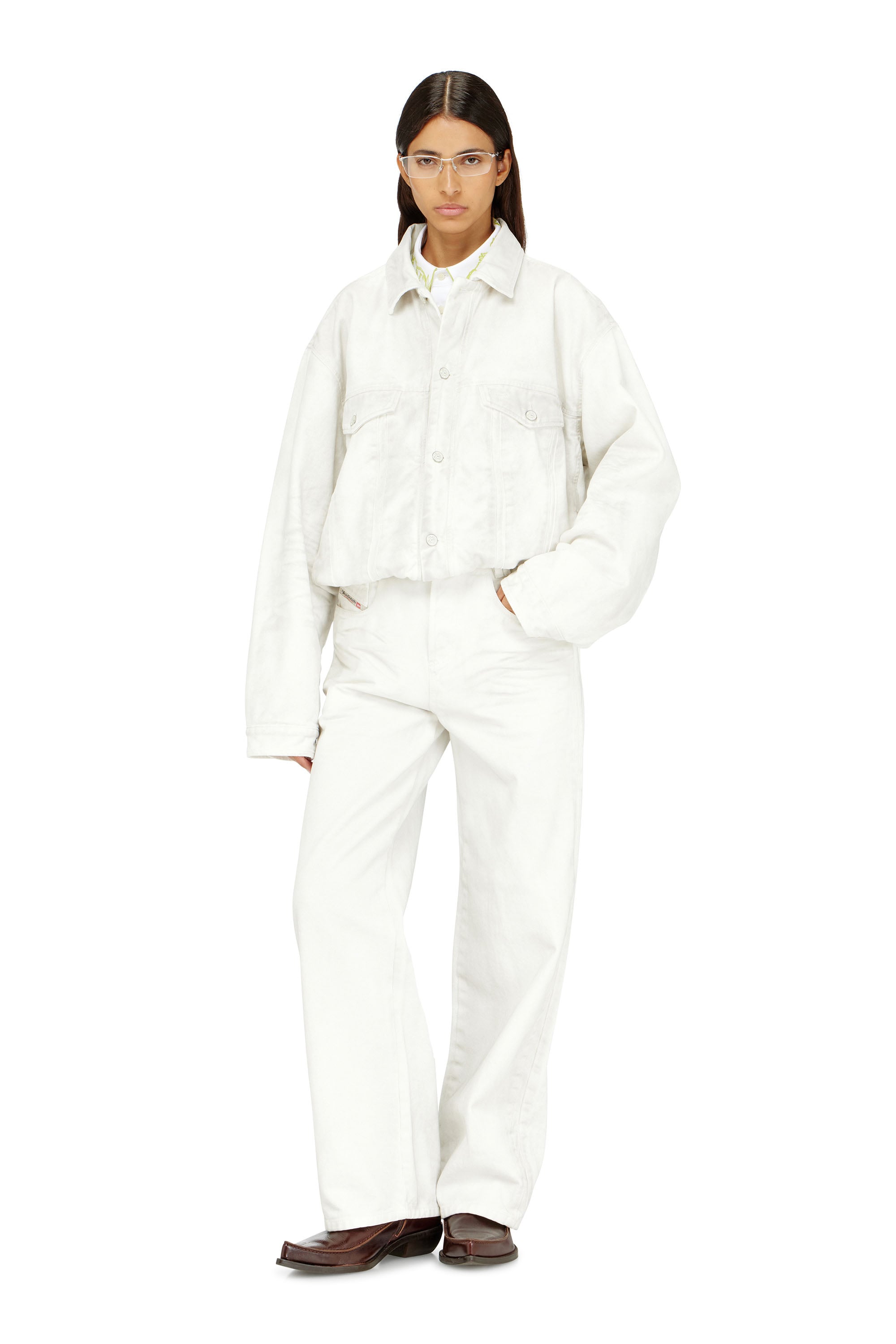 Diesel - Unisex's Relaxed Jeans 1982 D-Hakou 007GG, White - 2