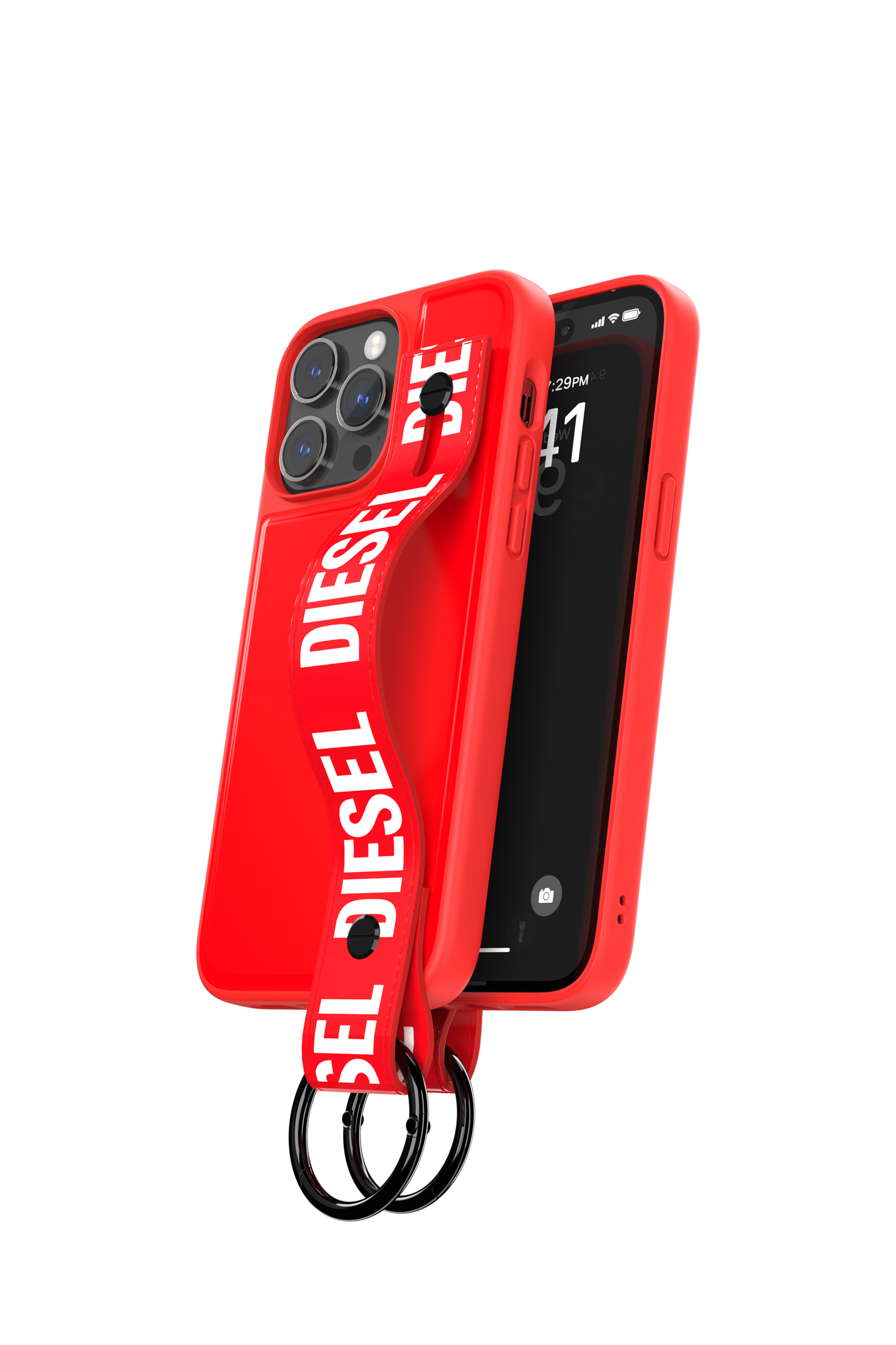 Diesel - 50288 MOULDED CASE, Unisex's Handstrap case for iPhone 14 Pro Max in Red - 3