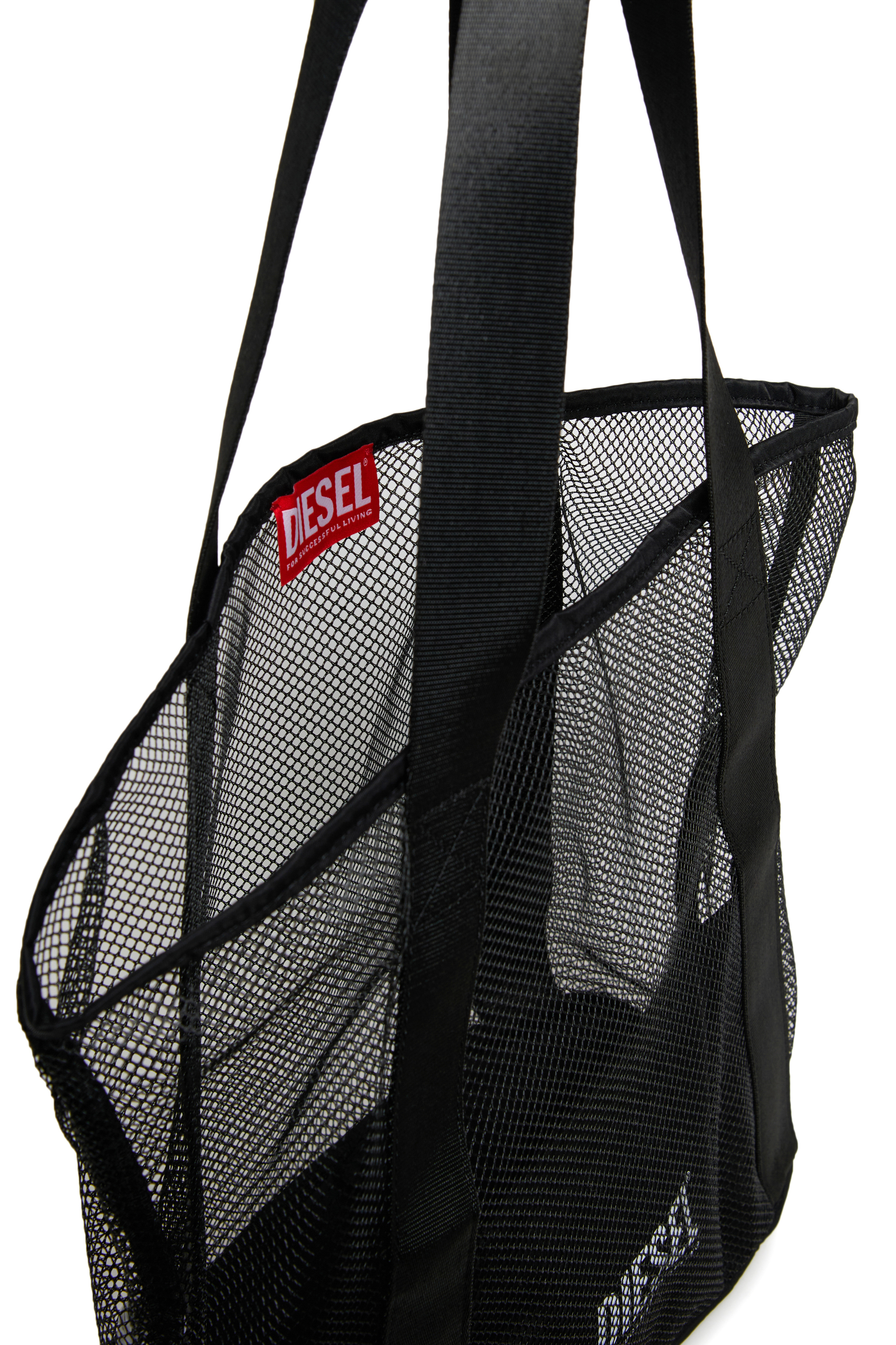 Diesel - WAPYS, Woman's WAPYS-Tote bag in nylon mesh in Black - 4