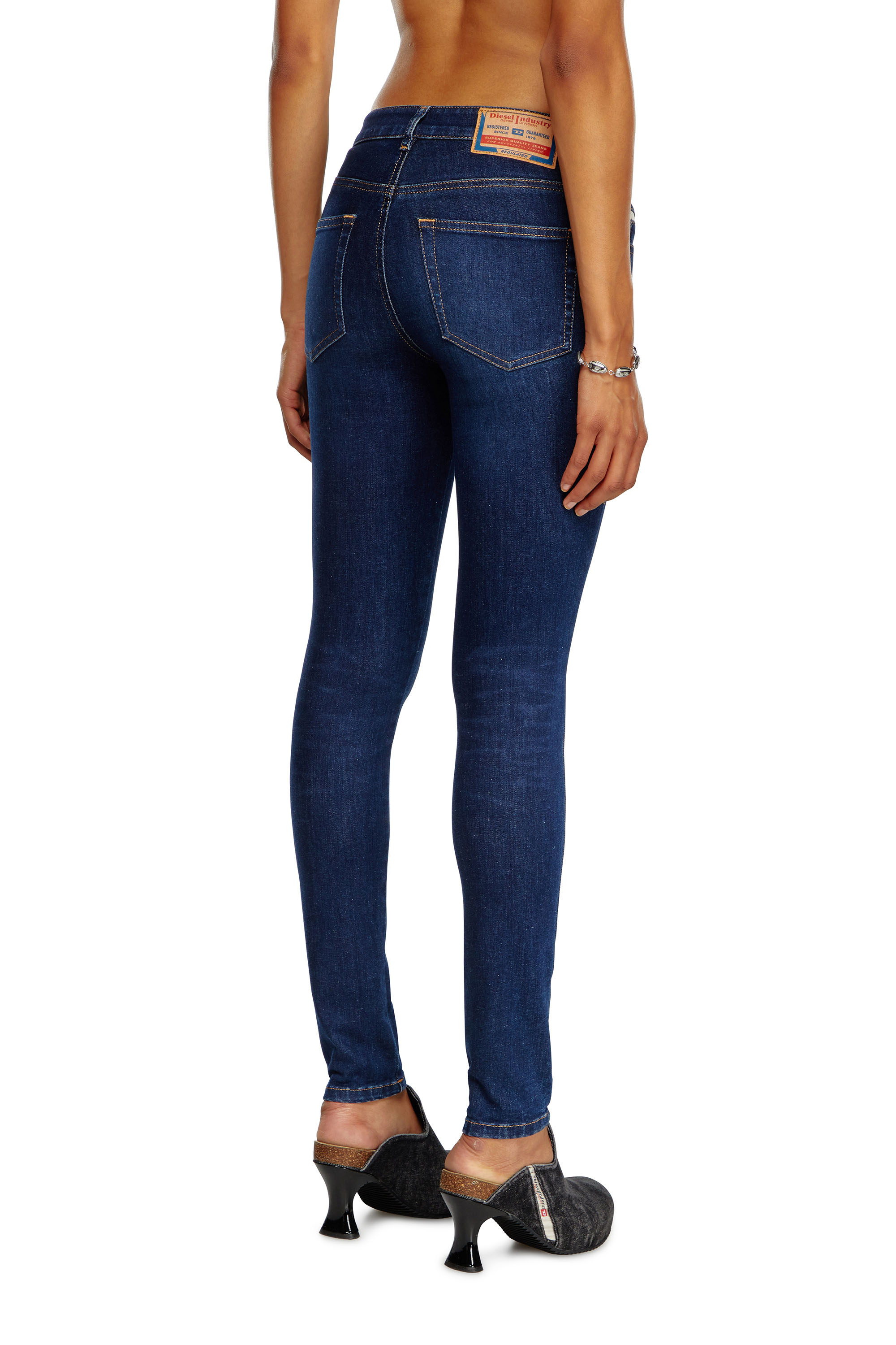 Diesel - Woman Super skinny Jeans 2017 Slandy 09J12, Dark Blue - Image 4
