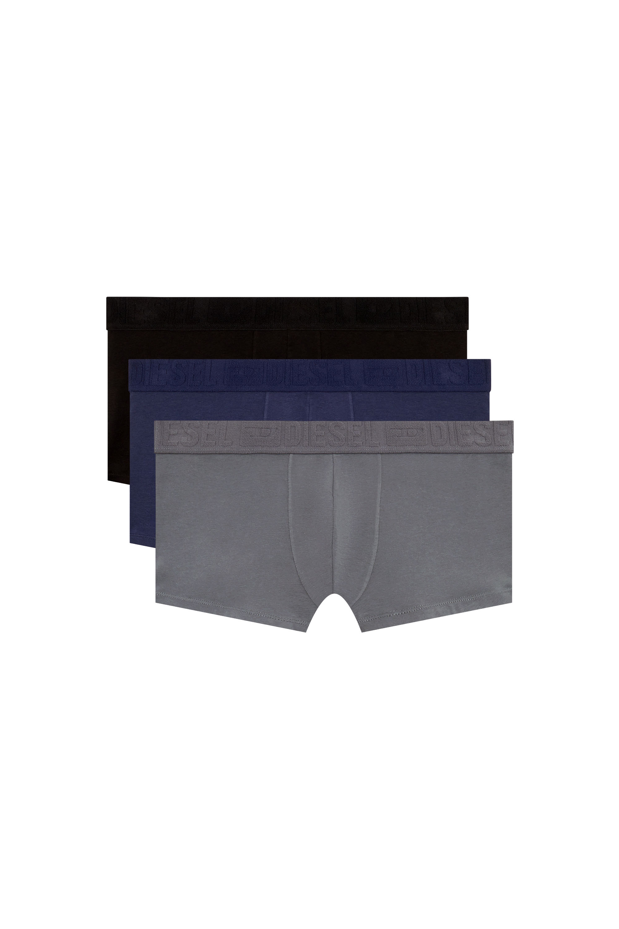 Diesel - UMBX-DAMIENTHREEPACK, Man's Three-pack monochrome boxer briefs in Grey/Blue - 1