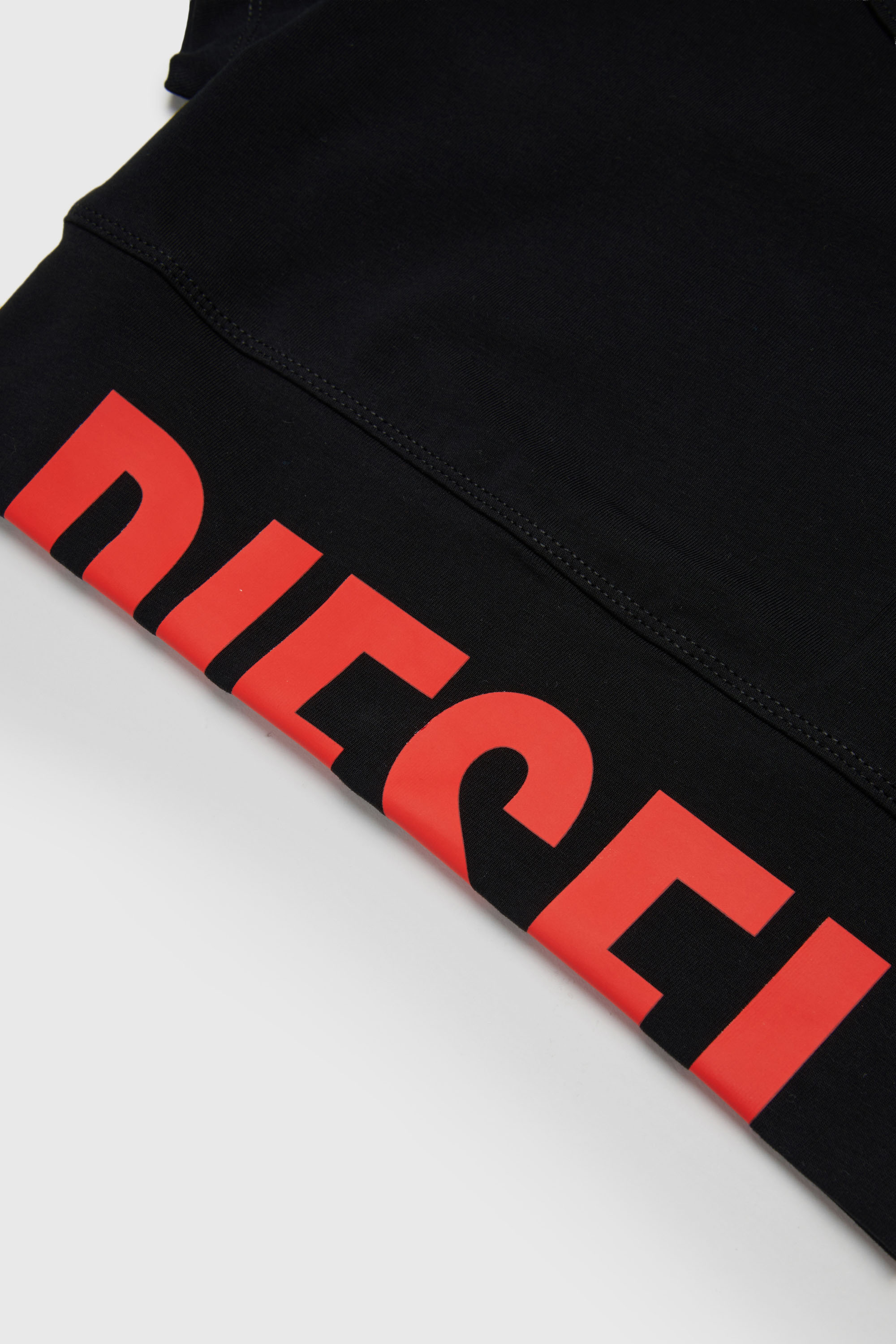 Diesel - TCEFY, Woman's Crop top with cut-off logo in Black - 4