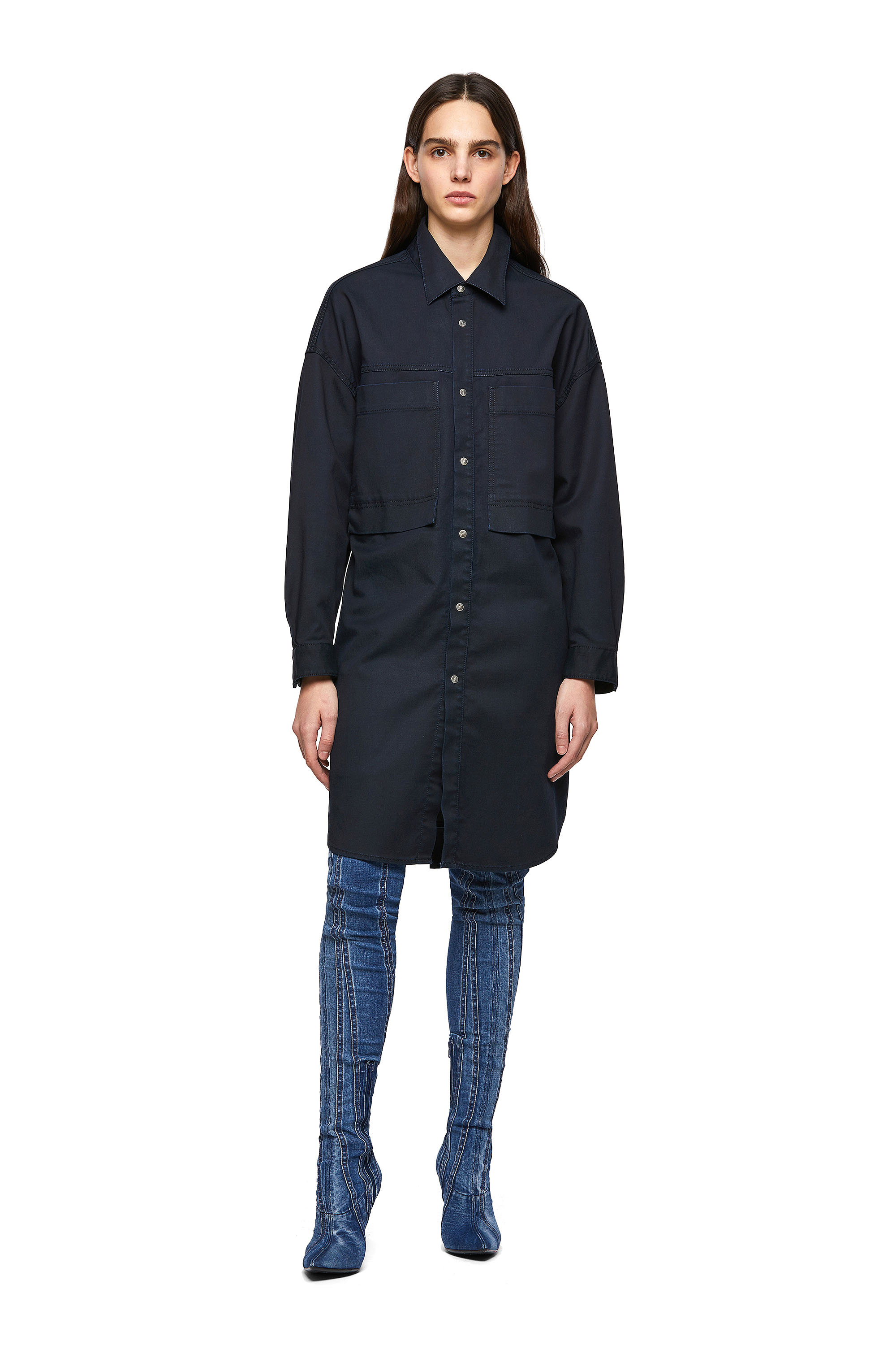 D-BABLYX-SP JOGGJEANS, Dark Blue - Dresses