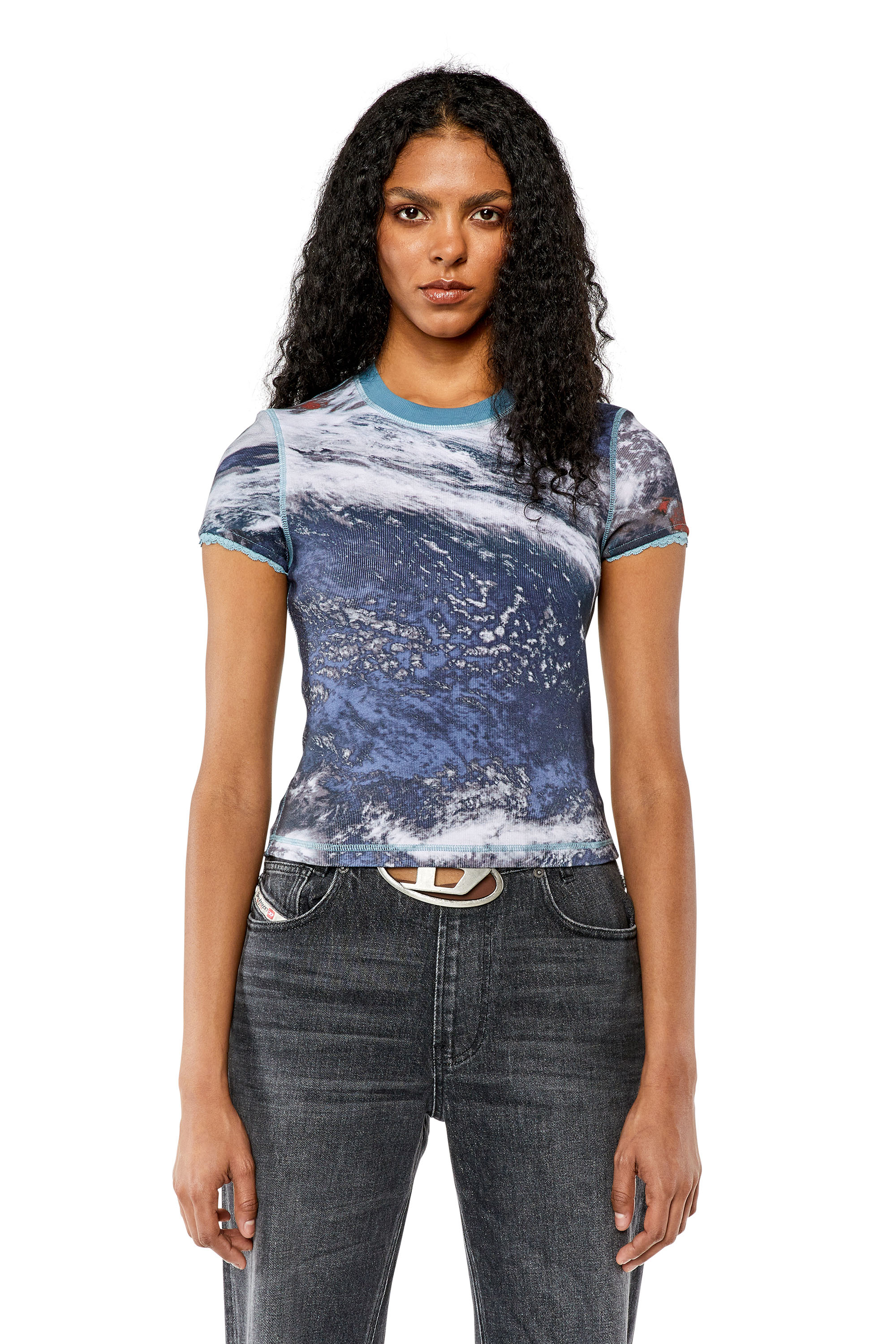 Diesel - T-SKINZY-LACE, Blue - Image 5