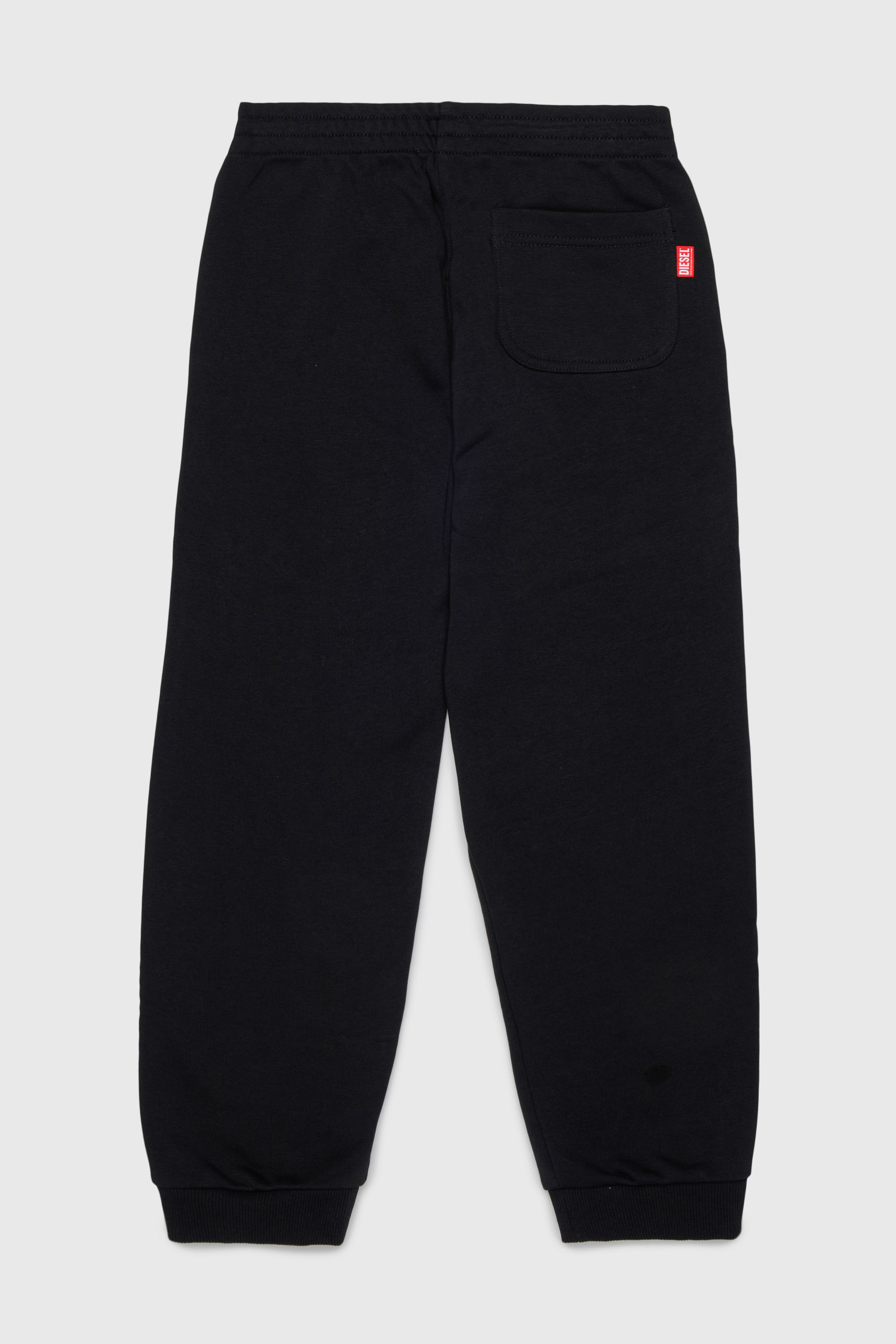 Diesel - PRES, Man's Sweatpants with cut-off logo print in Black - 2