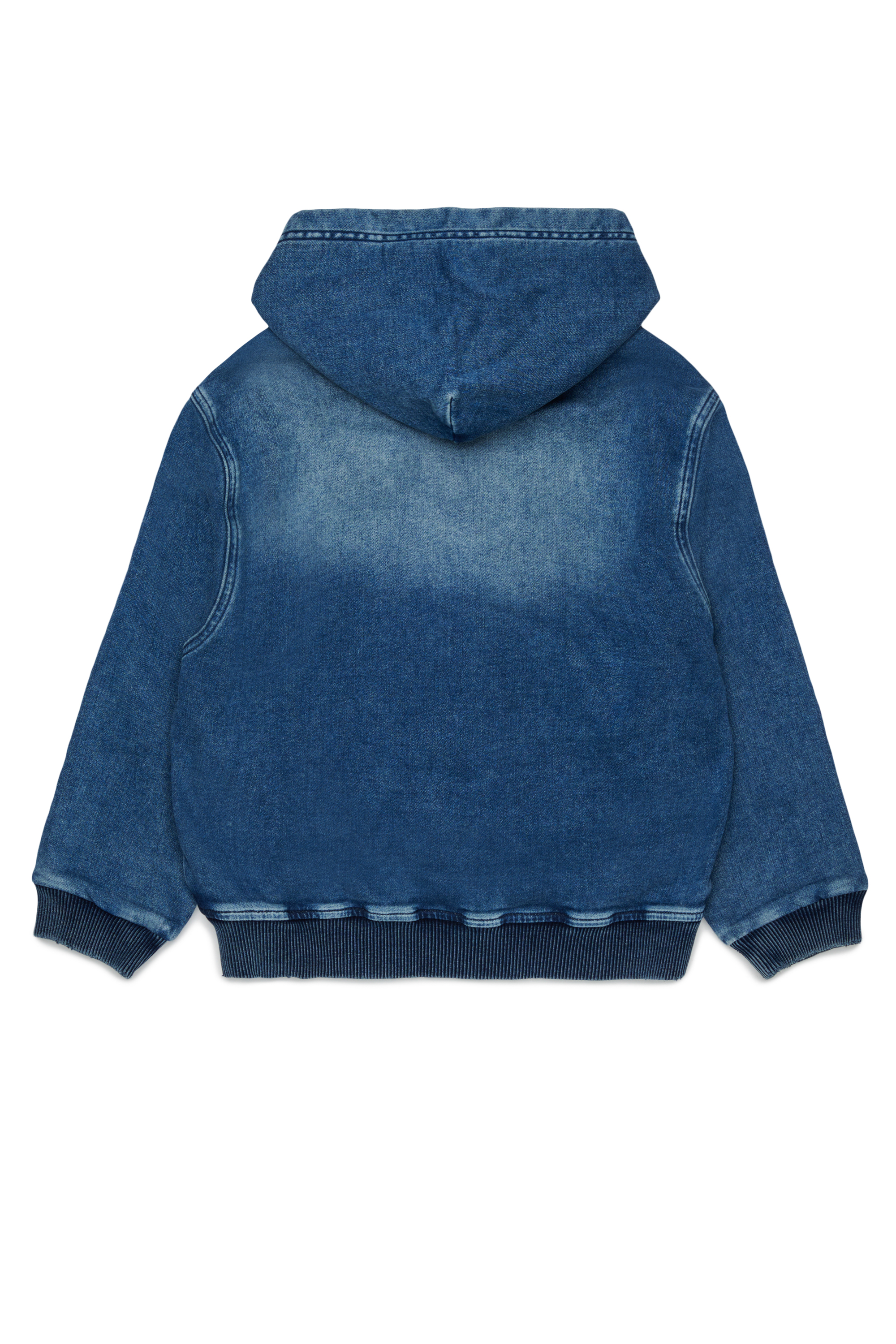 Diesel - STIMM-OVER JJJ, Man's Zip-up hoodie in JoggJeans&reg; in Dark Blue - 2