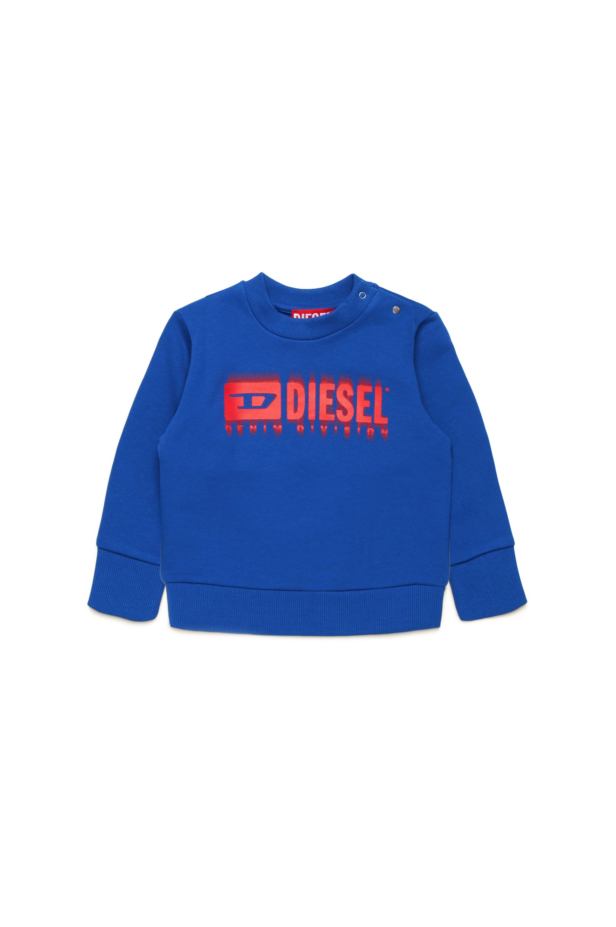 Diesel - SGINNL8B, Unisex Sweatshirt with smudged logo in Blue - Image 1