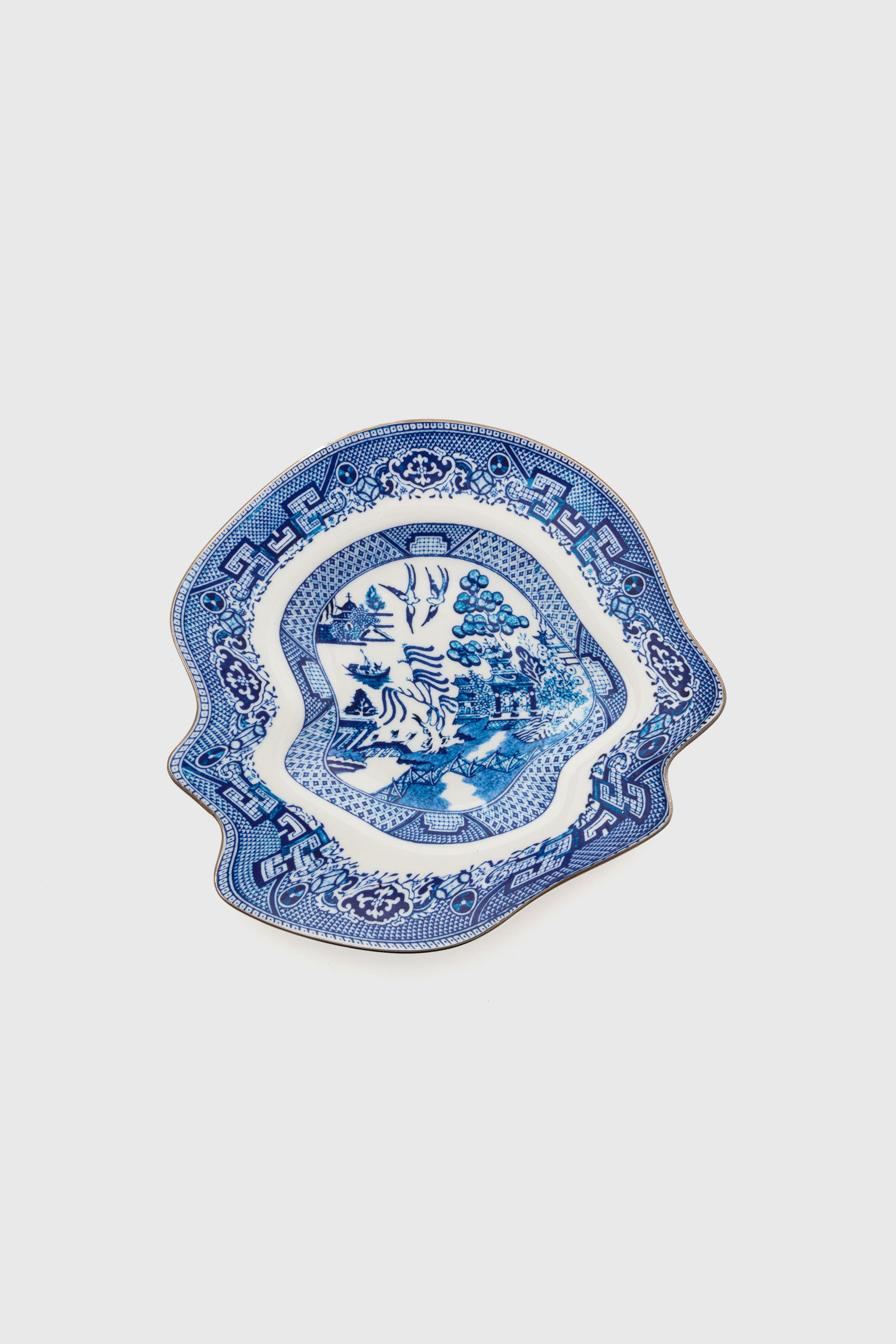 Diesel - 11231 DESSERT PLATE INPORCELAIN"CLASSIC, Unisex's Porcelain dessert plate in White/Blue - 1