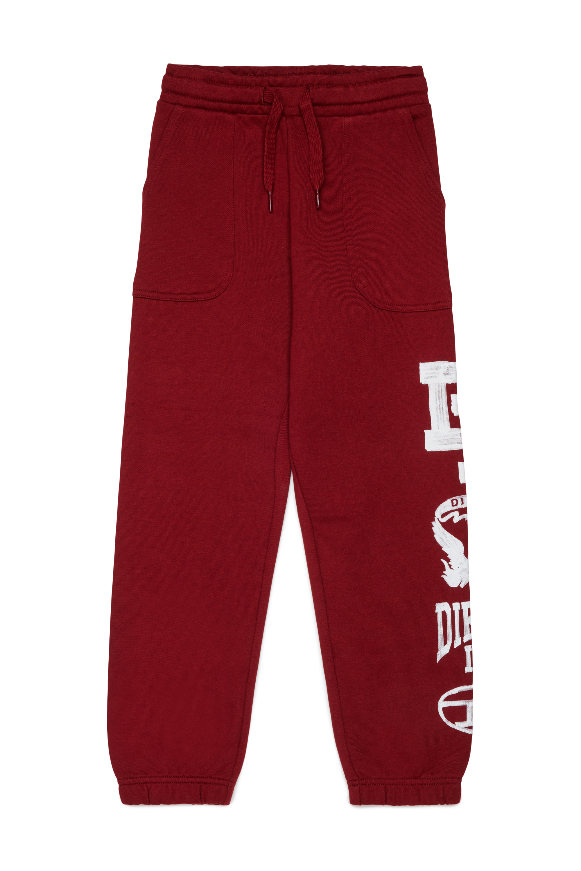Diesel - PBUNDY, Man's Sweatpants with collegiate-style logos in Red - 1