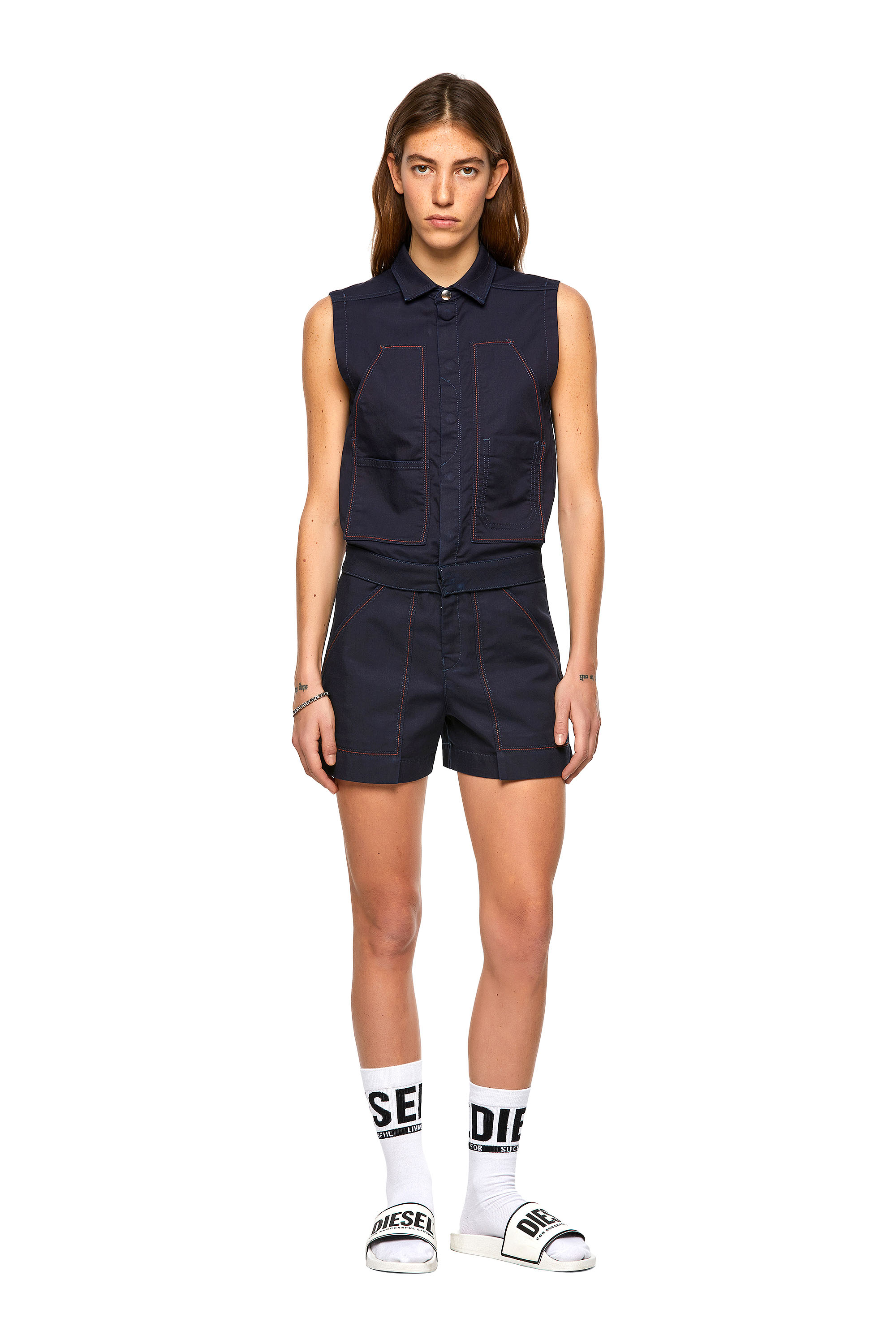 D-MALIA-SP JOGGJEANS, Dark Blue - Jumpsuits
