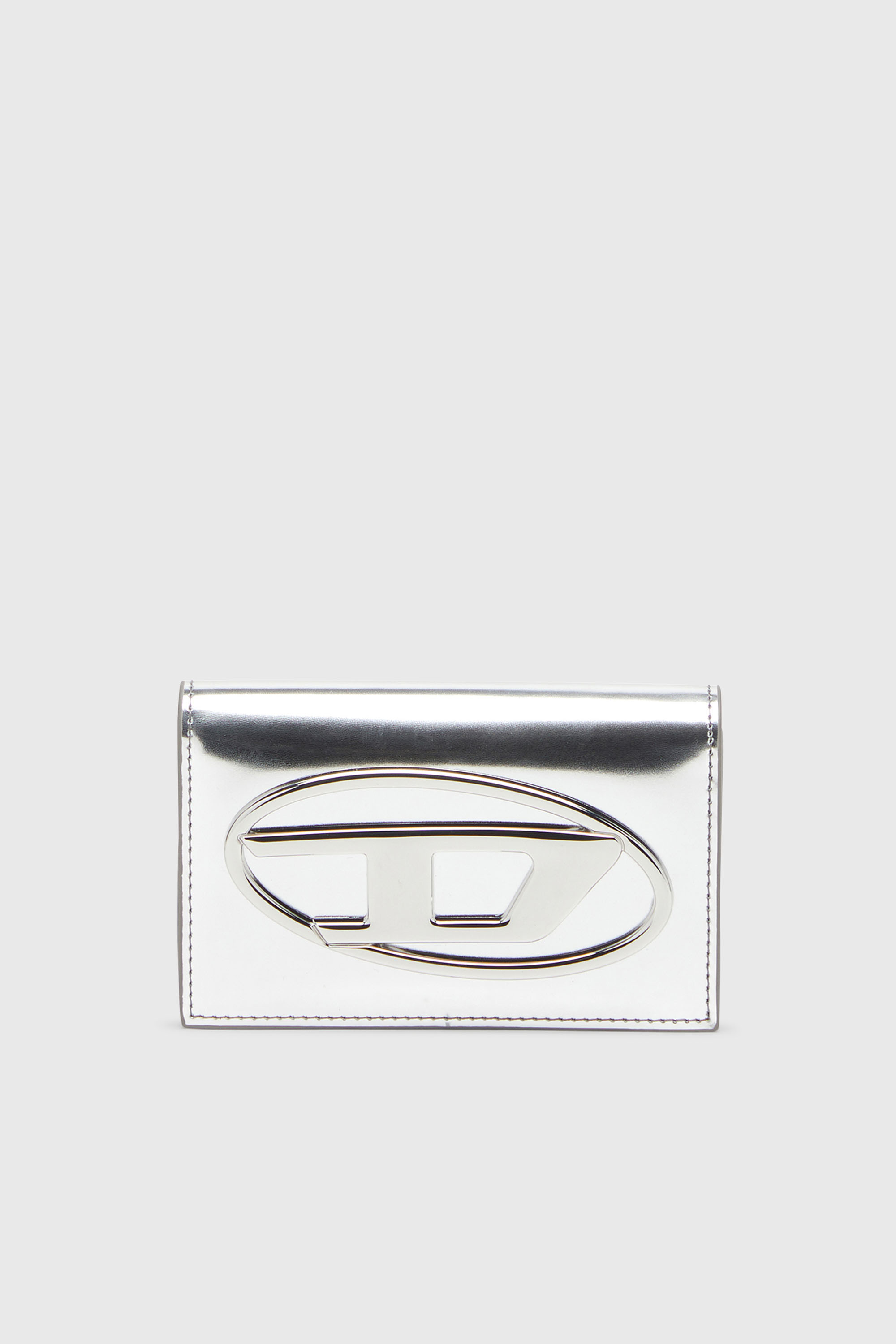 Metallic leather card holder