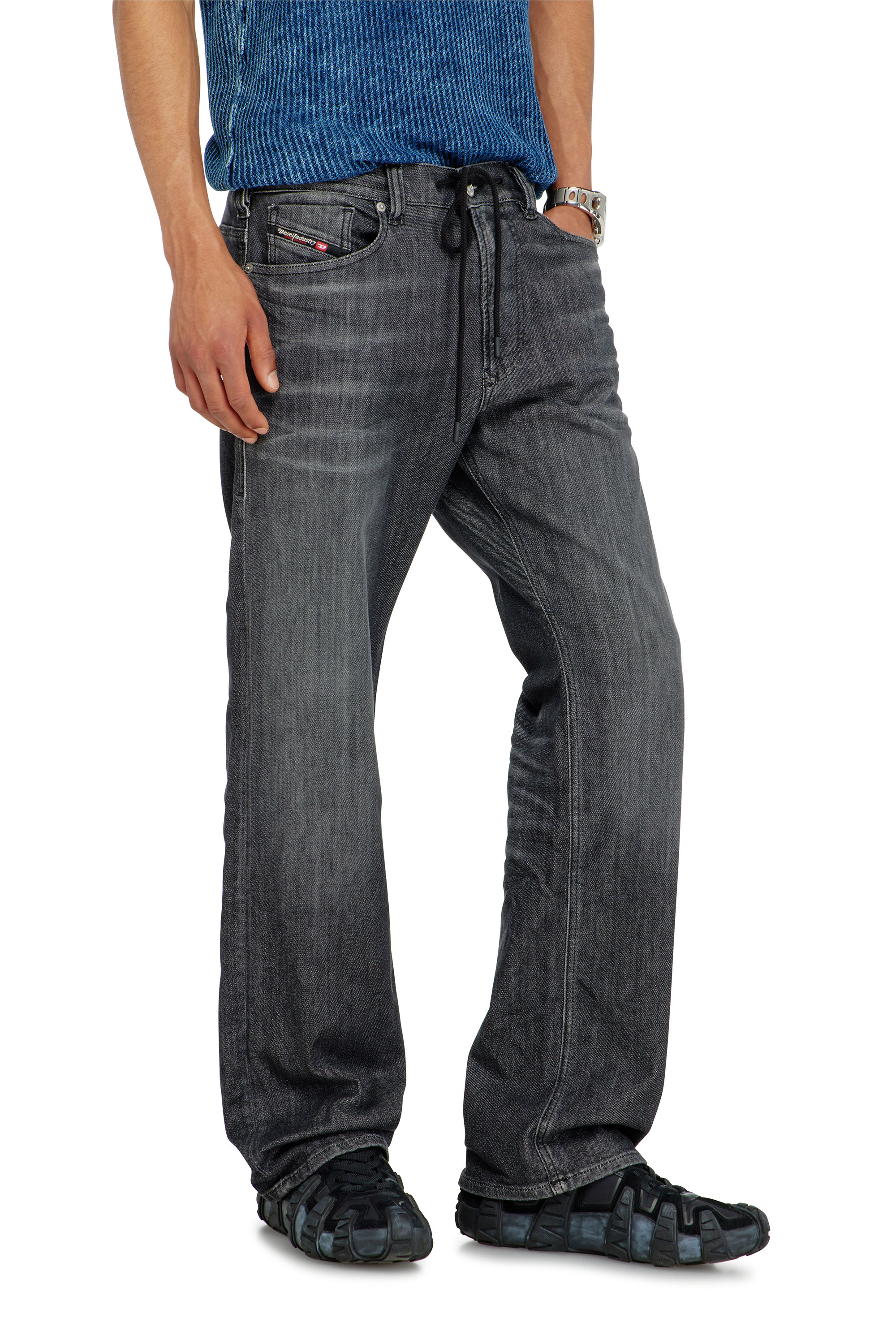 Diesel - Man's Relaxed 2080 D-Reel Joggjeans&reg; 09M66, Black/Dark grey - 4