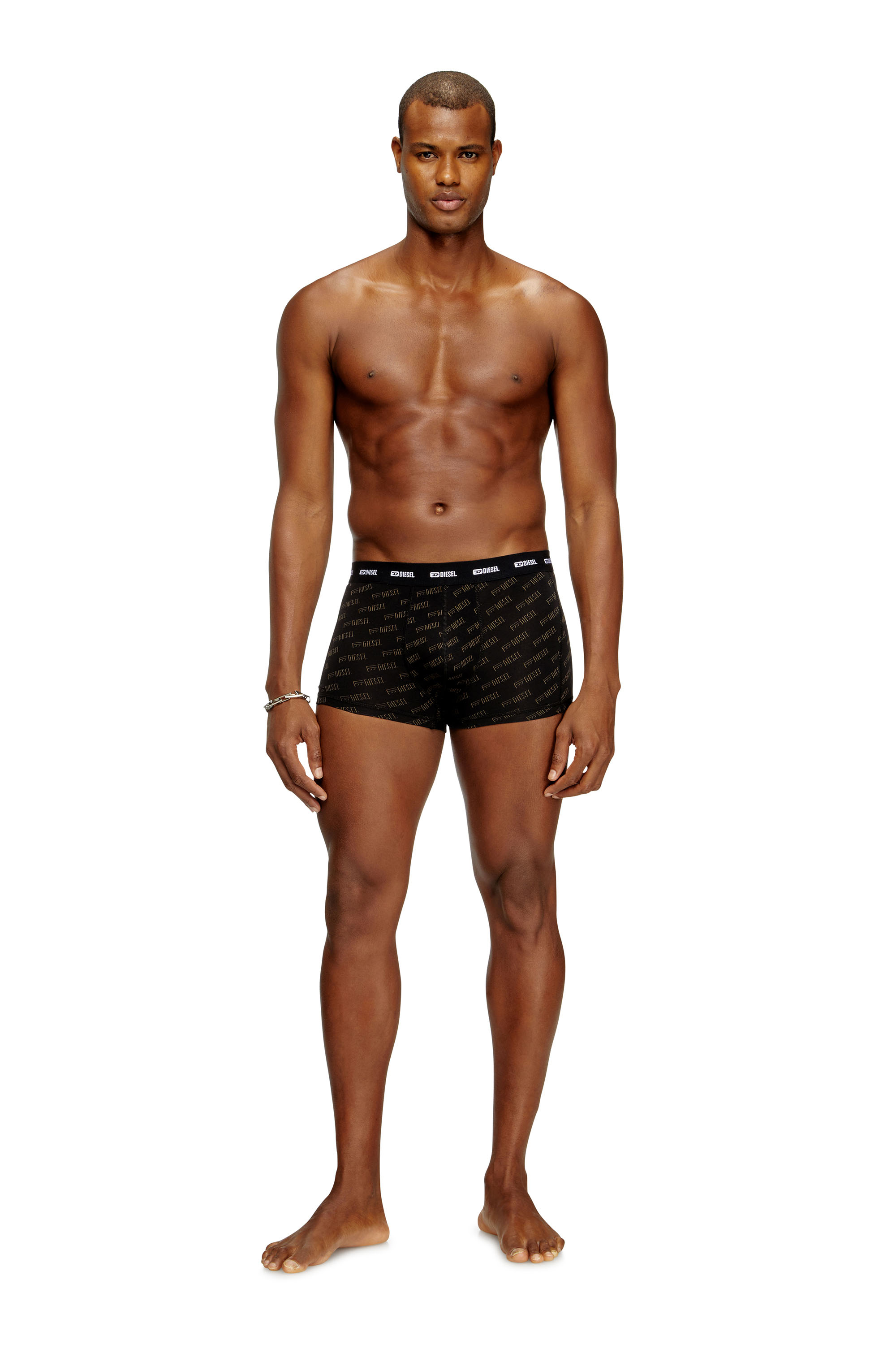 Diesel - DAMIEN-UTLT-3PACK, Man's 3-pack boxer briefs with stylised logo in Black - 1