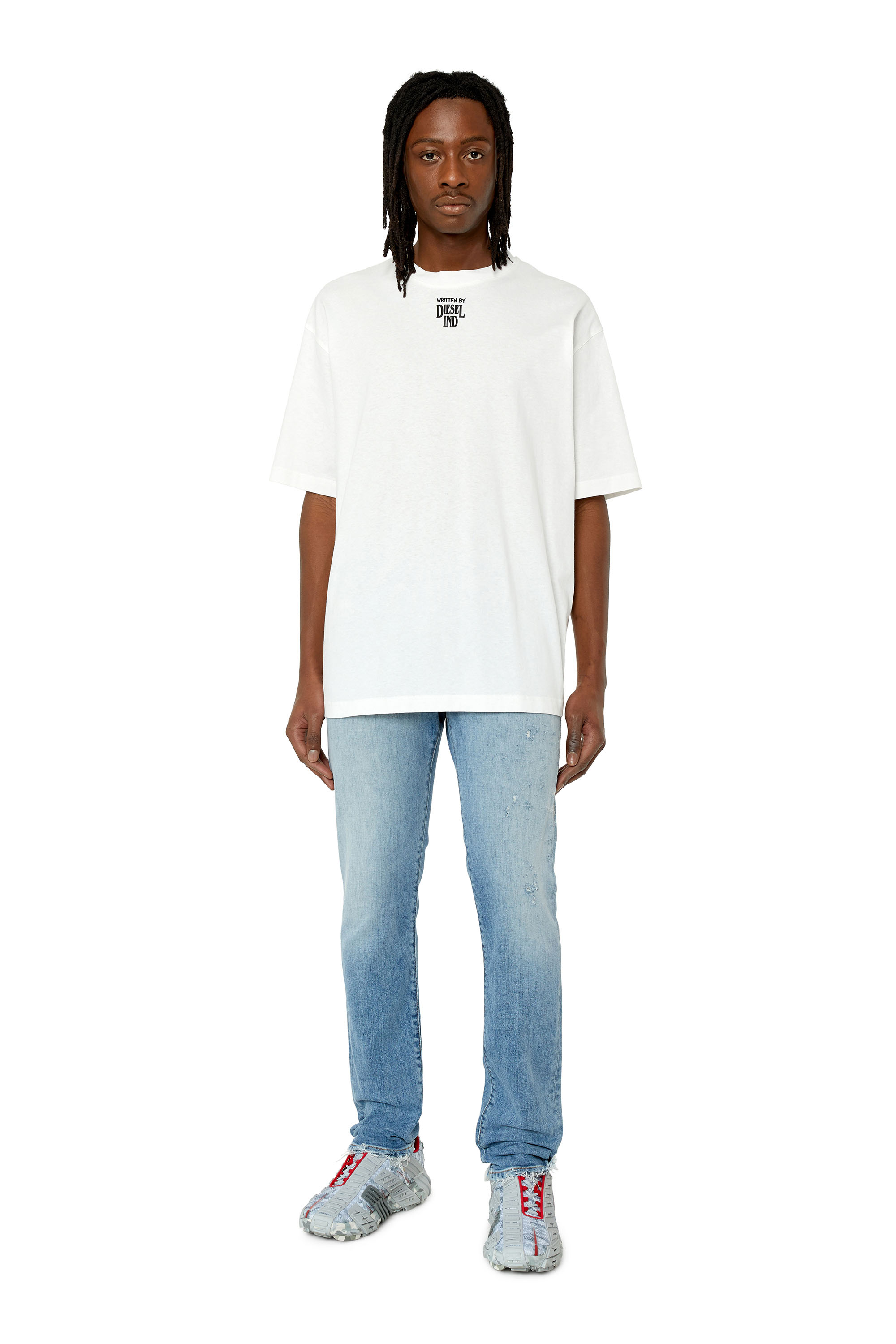 Diesel - 2019 D-Strukt 09E73 Slim Jeans, Light Blue - Image 4