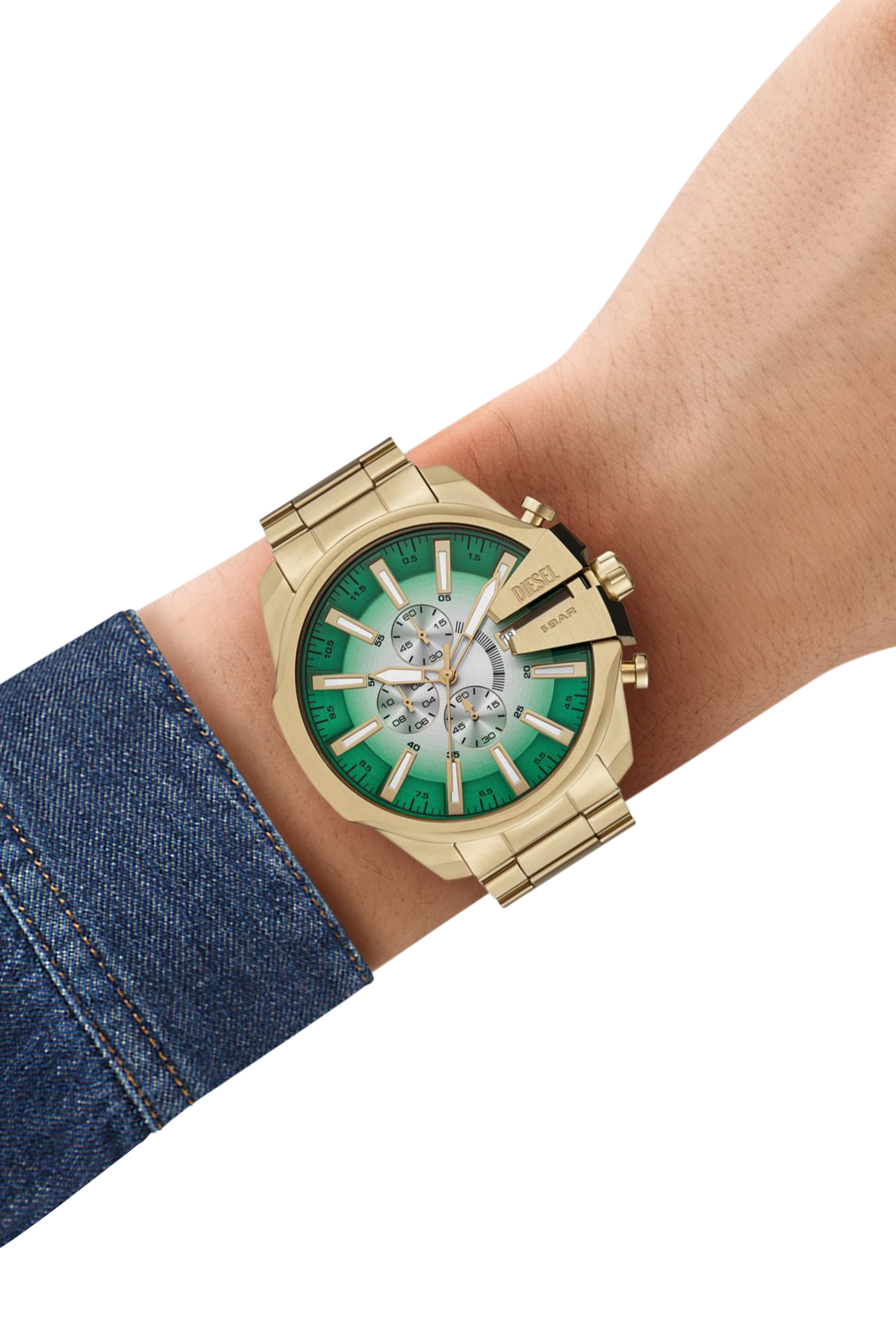 Diesel - DZ4684 WATCH, Man's Mega Chief Slim Stainless Steel Watch in Gold - 4