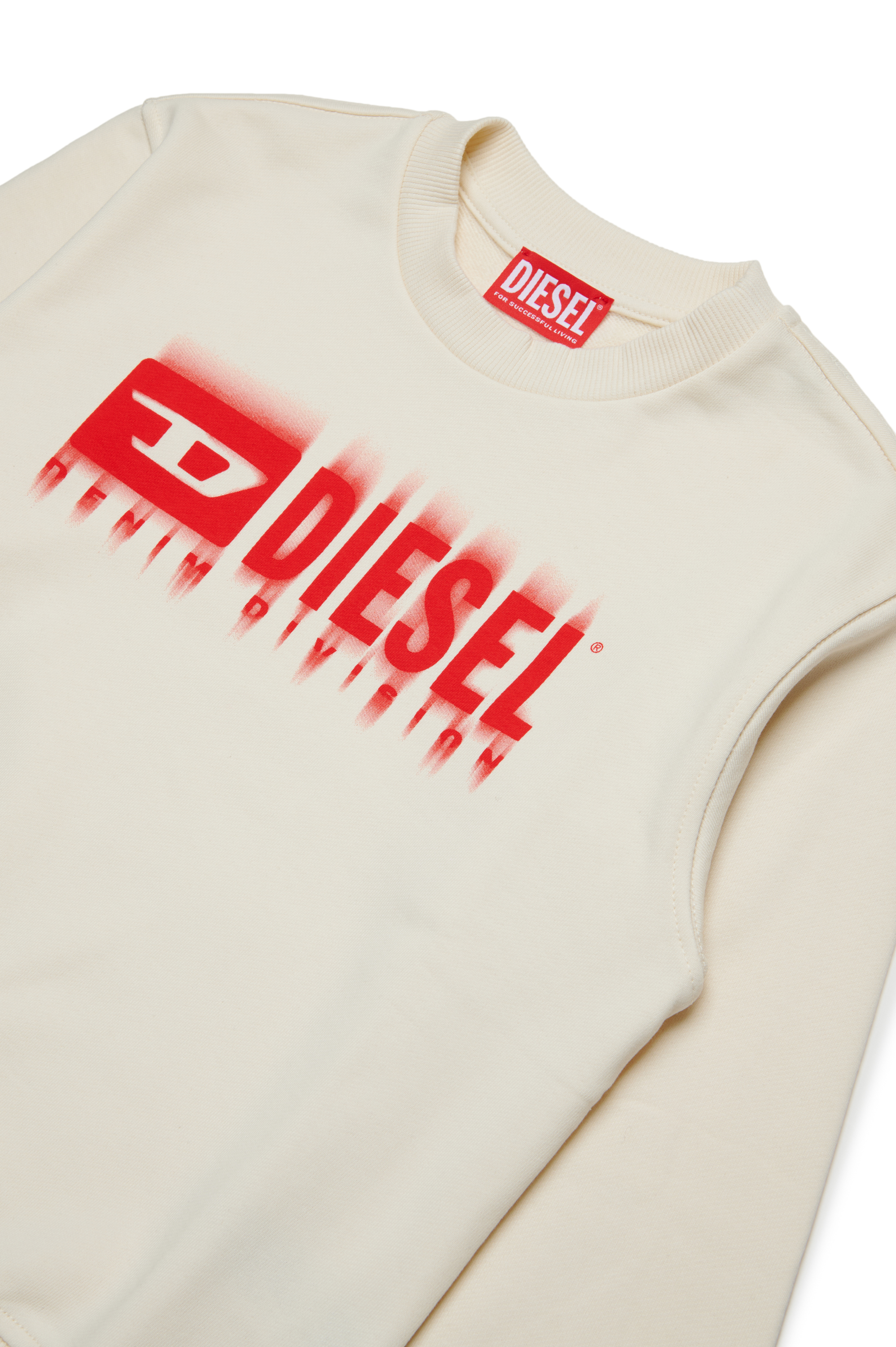 Diesel - SGINNL8 OVER, Man Sweatshirt with smudged logo in White - Image 3