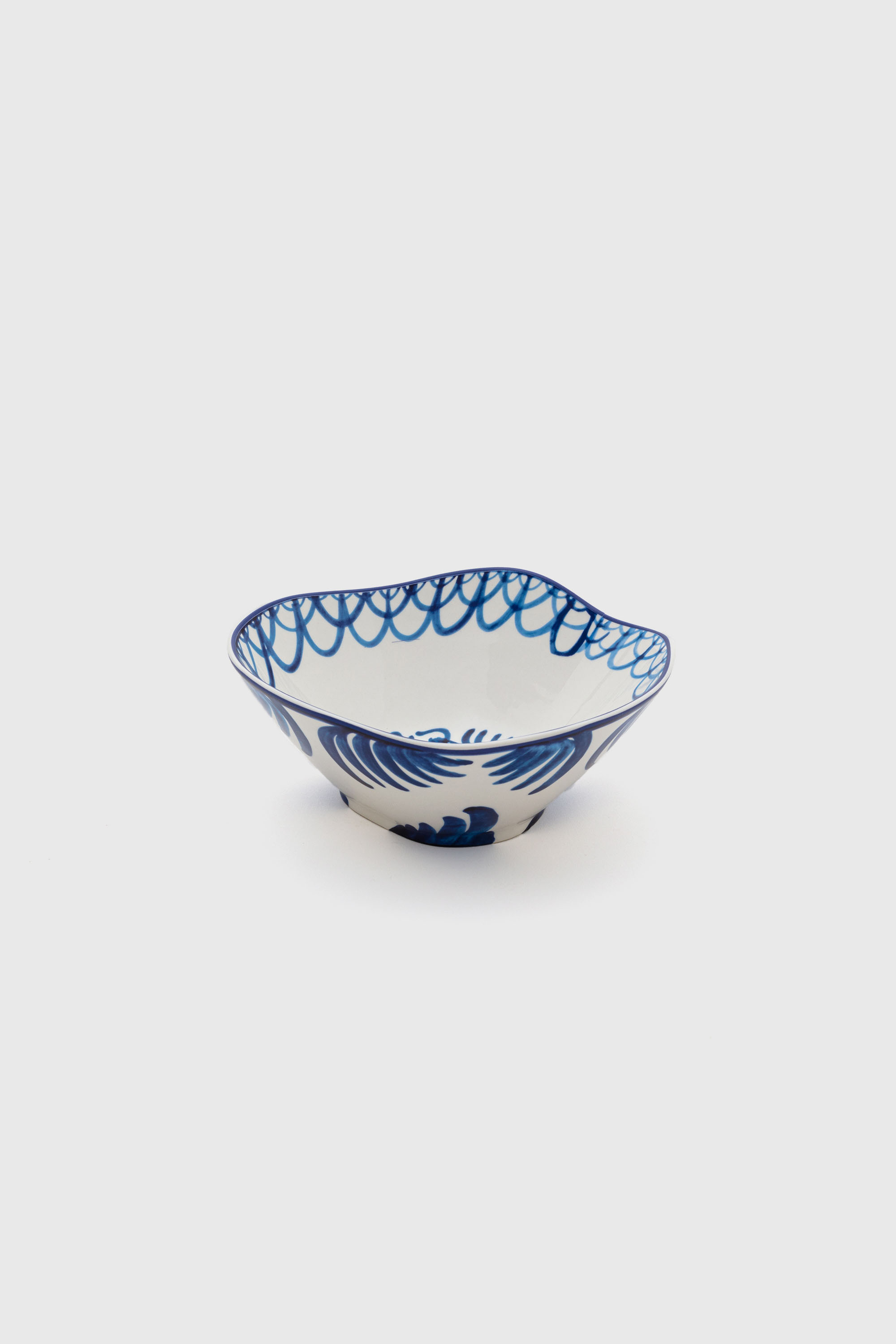 Diesel - 11280 PORCELAIN SALAD BOWL "CLASSIC ON A, Unisex's Porcelein salad bowl in White/Blue - 1