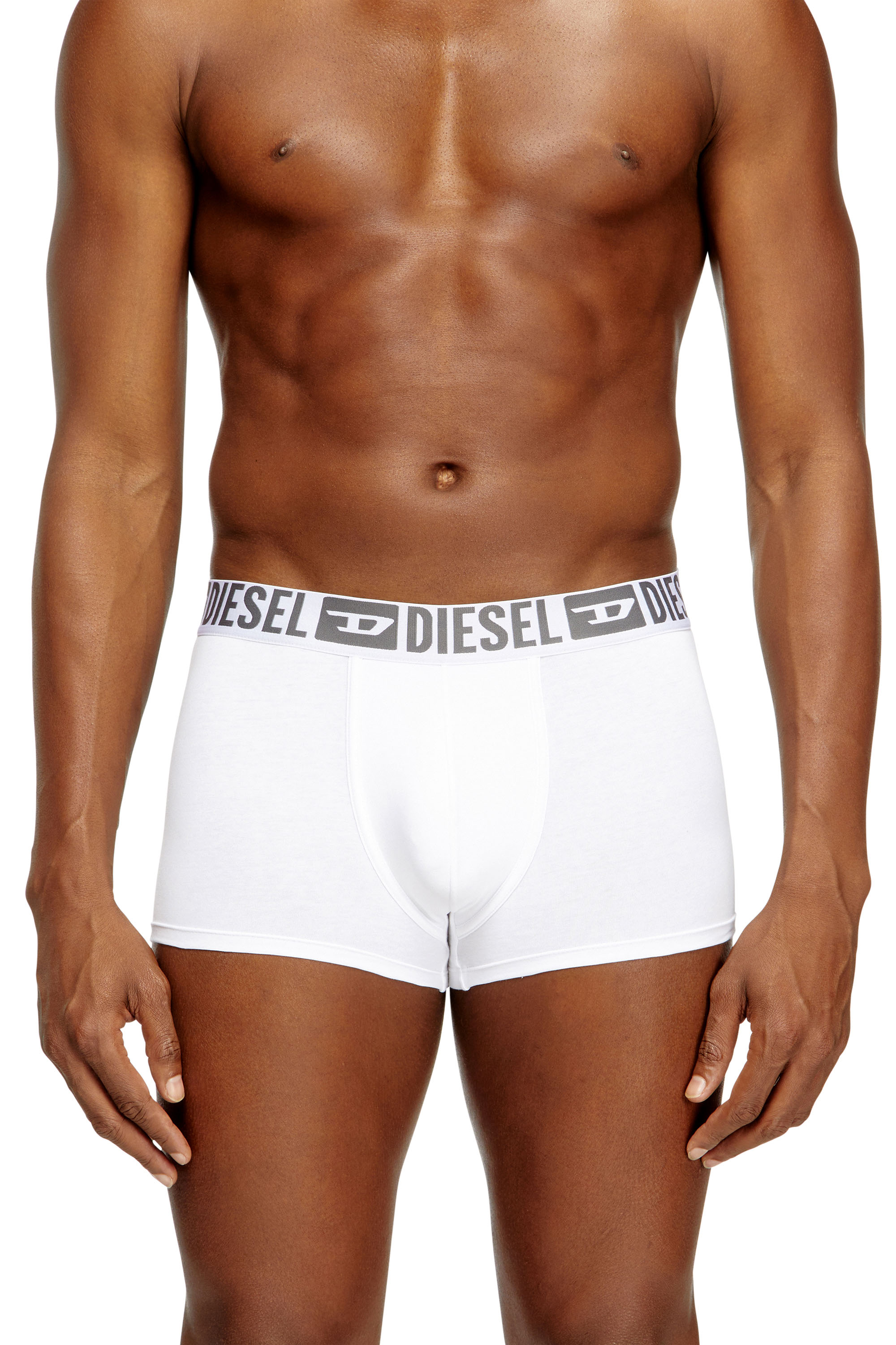 Diesel - MIKE-D-CORE-3PACK, Man's 3-pack of stretch cotton boxers with tonal waistband in White/Black - 3