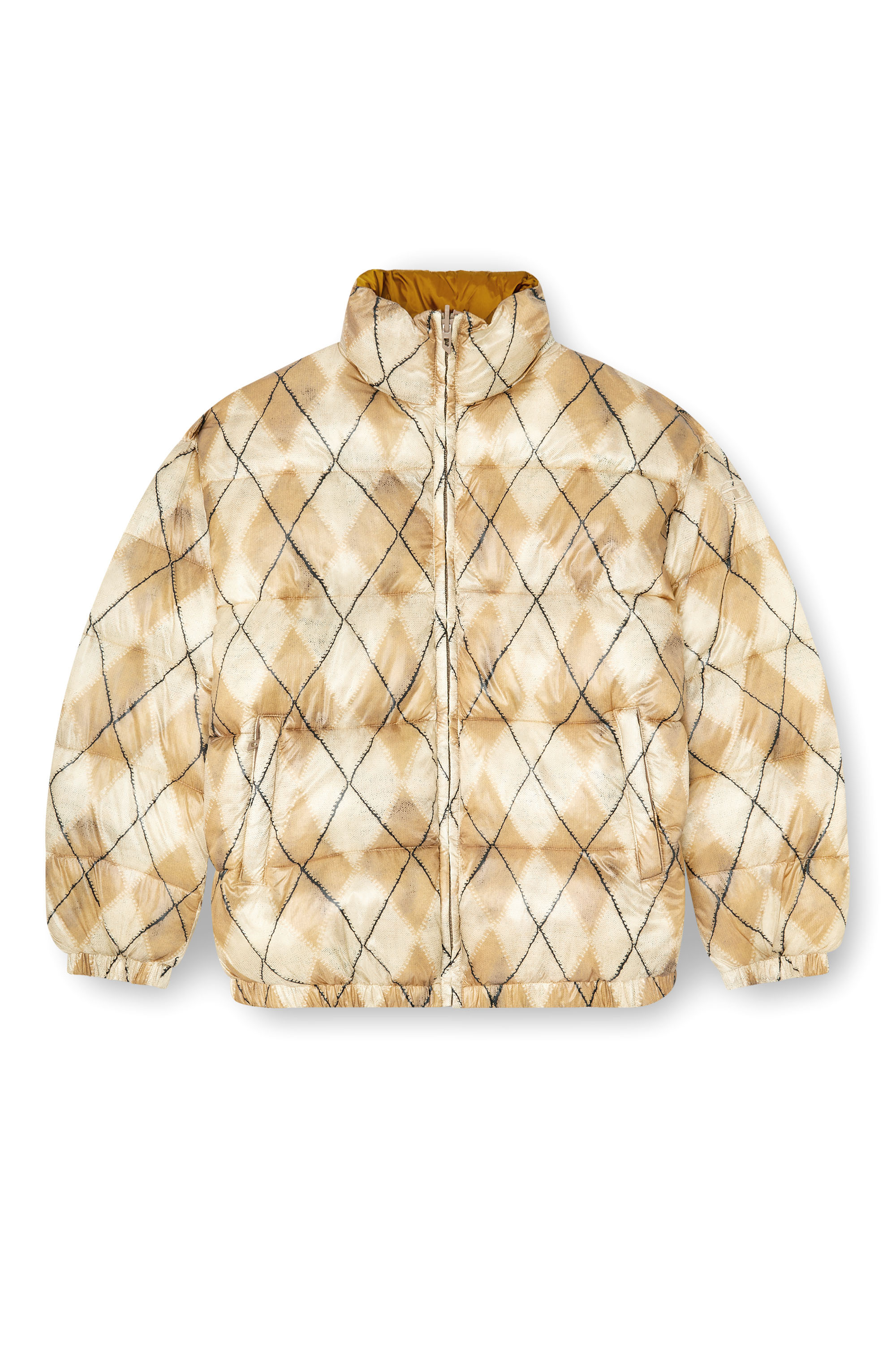 Diesel - W-BOURB-DLCK, Man's Reversible puffer jacket with argyle print in null - 2