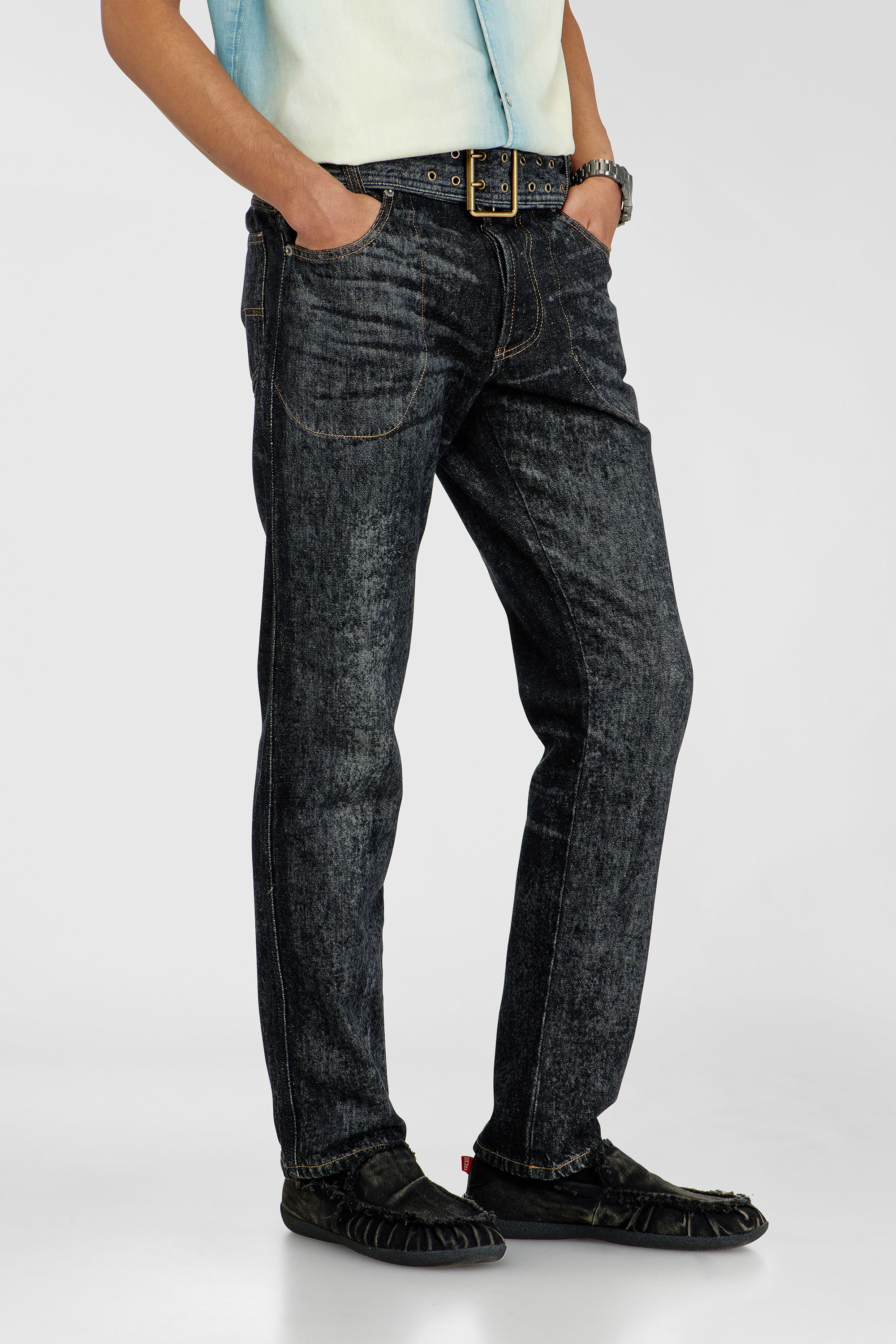 Diesel - Man's Slim Jeans D-Villus 09Q24, Black/Dark grey - 7