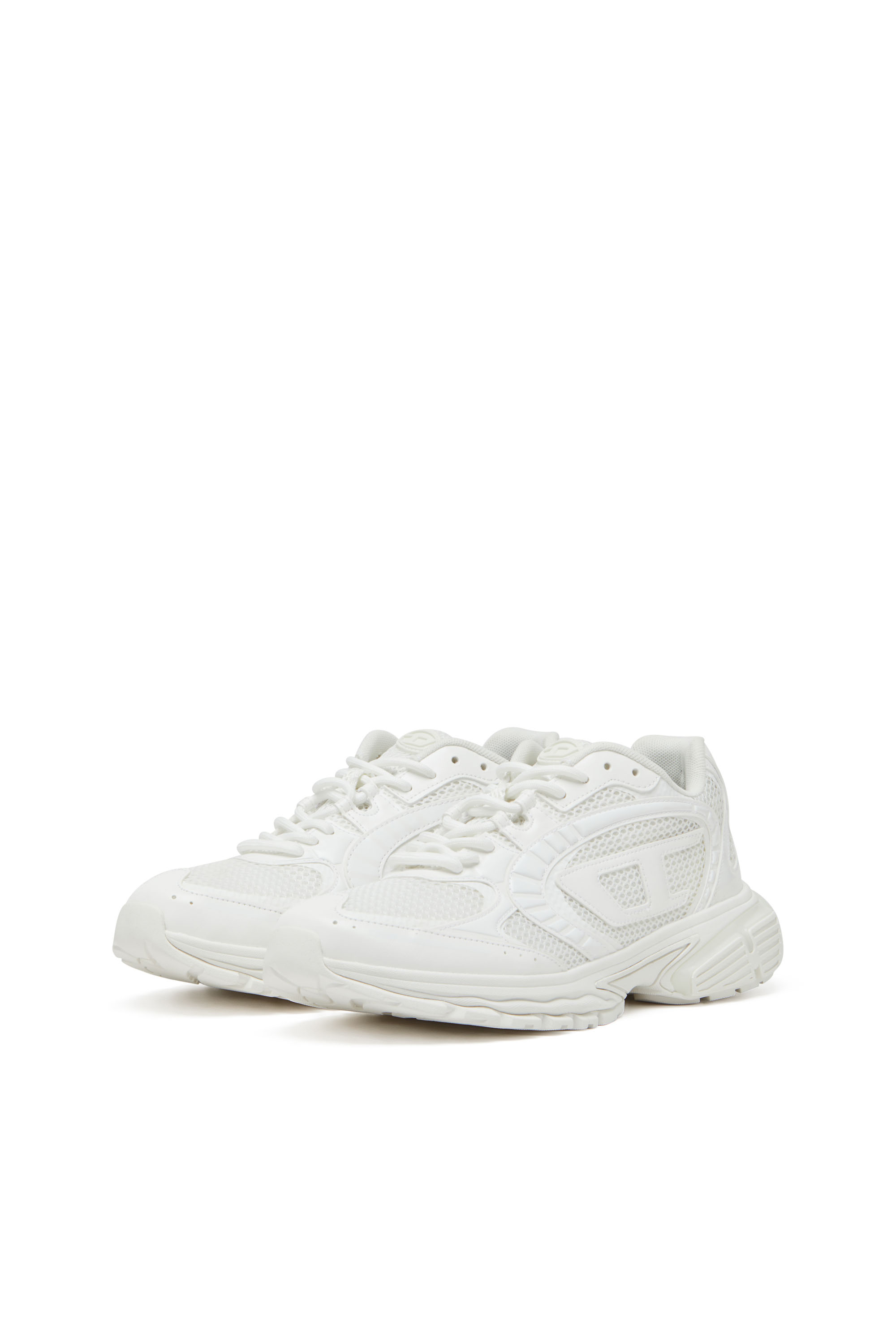 S-PRO-V-DENSE LOW, White Diesel - S-PRO-V-DENSE LOW, Man's S-Pro-V-Dense-Mesh sneakers with Oval D logo in White - 8