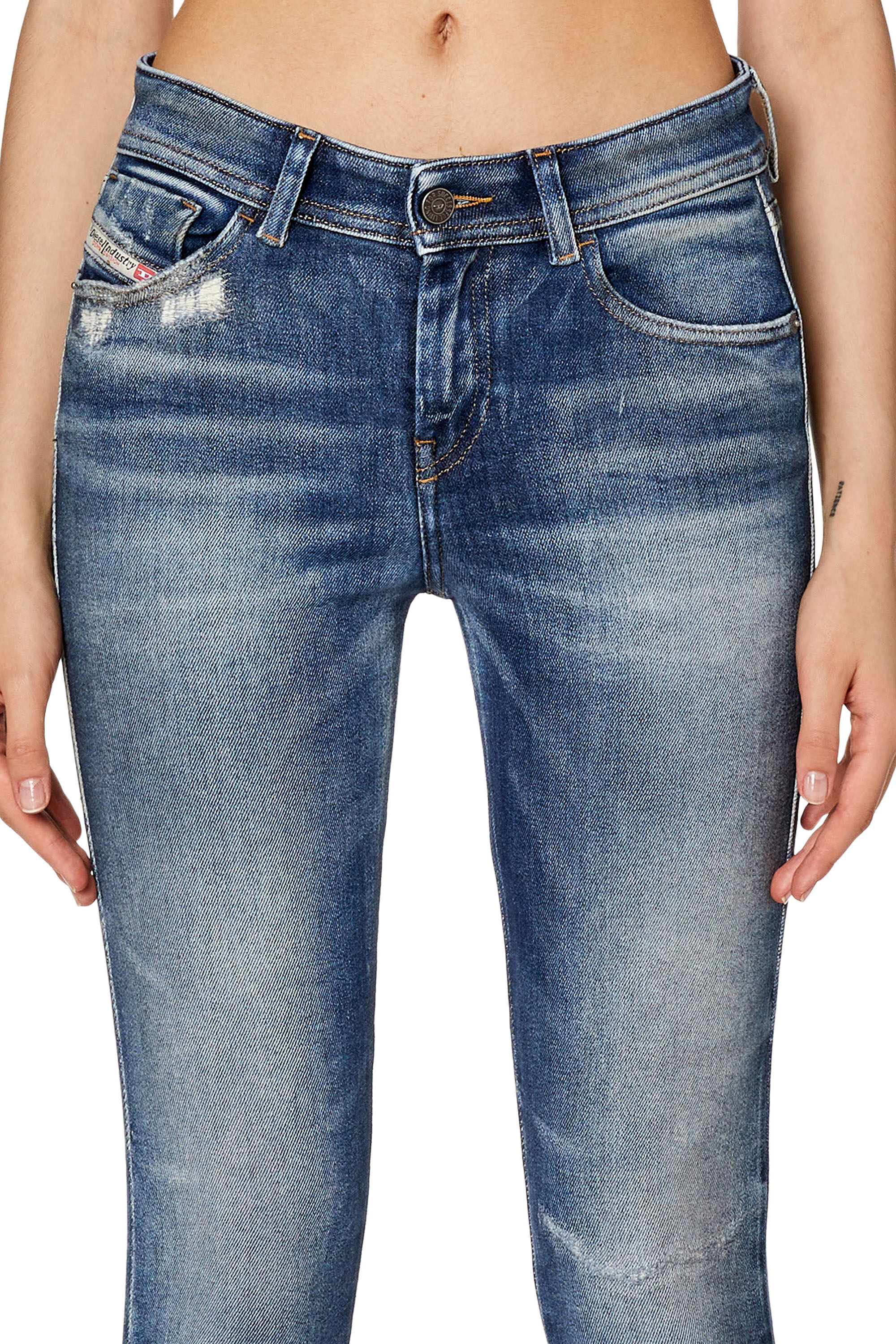 Diesel - Super skinny Jeans 2017 Slandy 09G14, Medium blue - Image 3