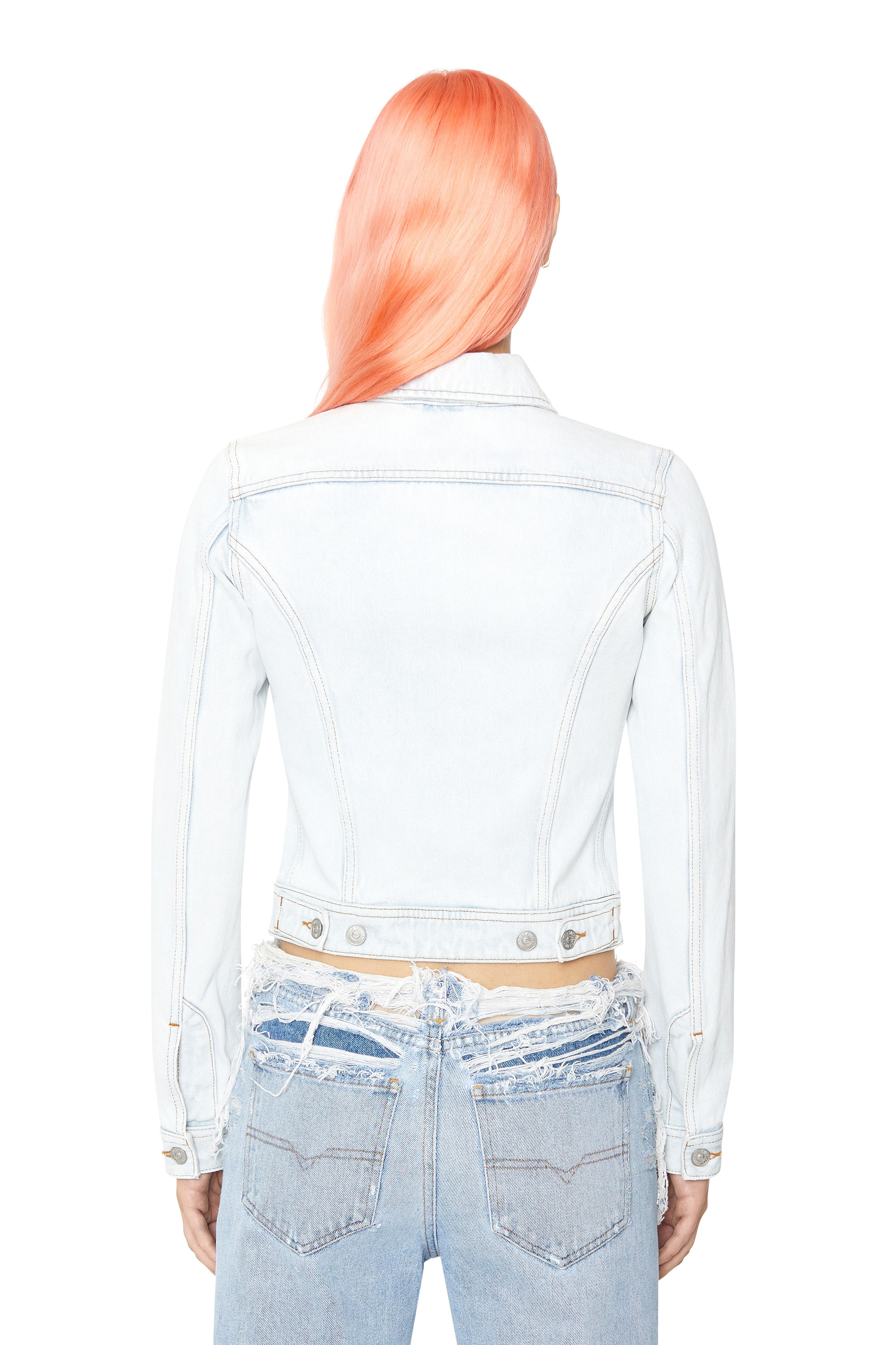 Women's Denim Jackets: White, Blue 