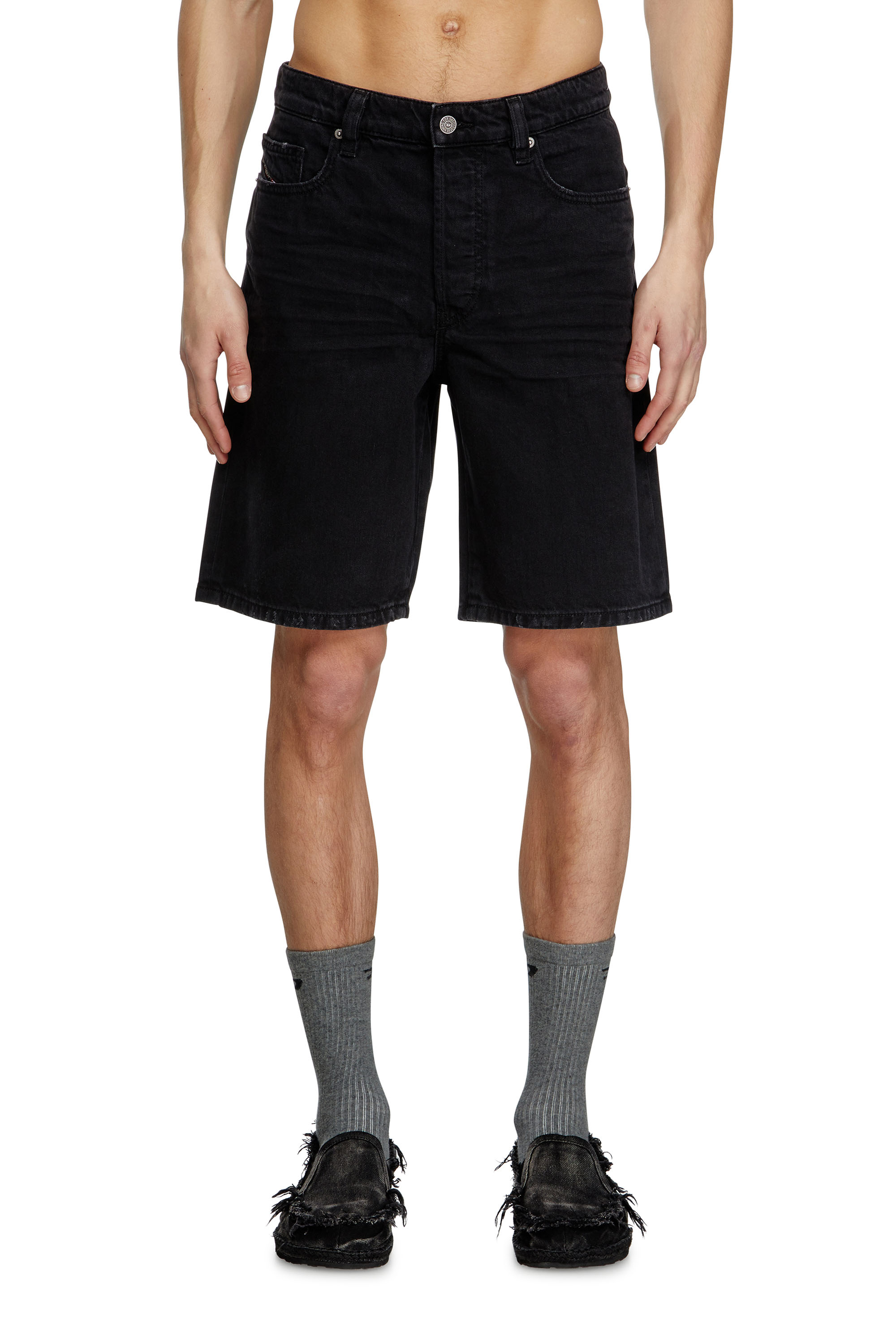 REGULAR-SHORT, Black Diesel - REGULAR-SHORT, Man's Denim shorts in Black - 3