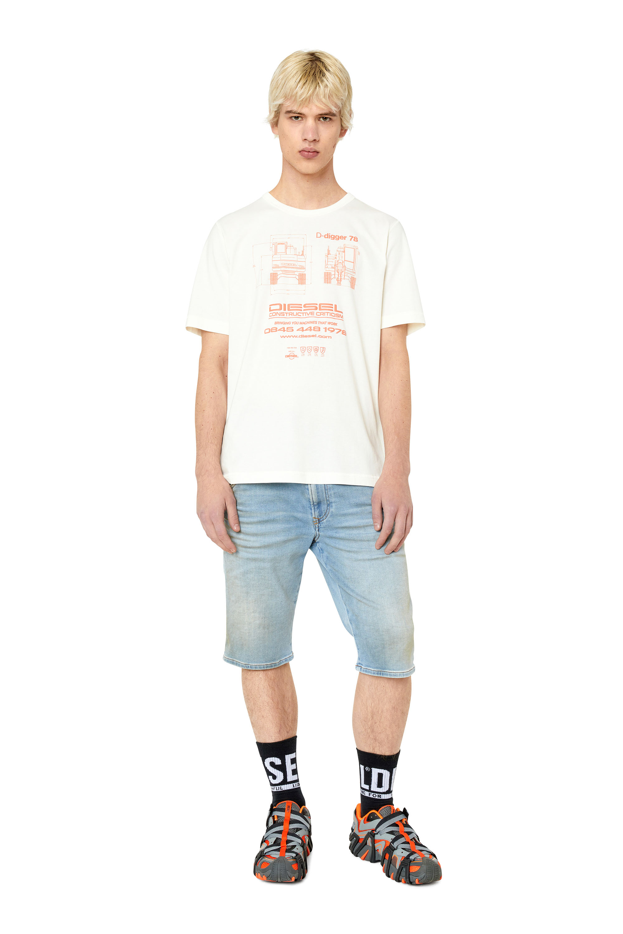 Diesel - T-JUST-SLITS-G1, White - Image 2