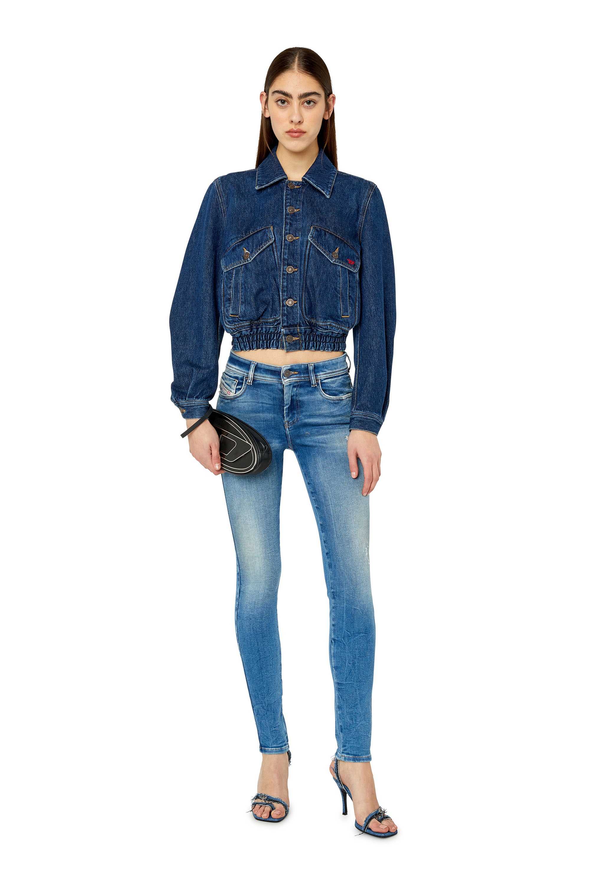 Diesel - 2017 Slandy 09E91 Super skinny Jeans, Light Blue - Image 4