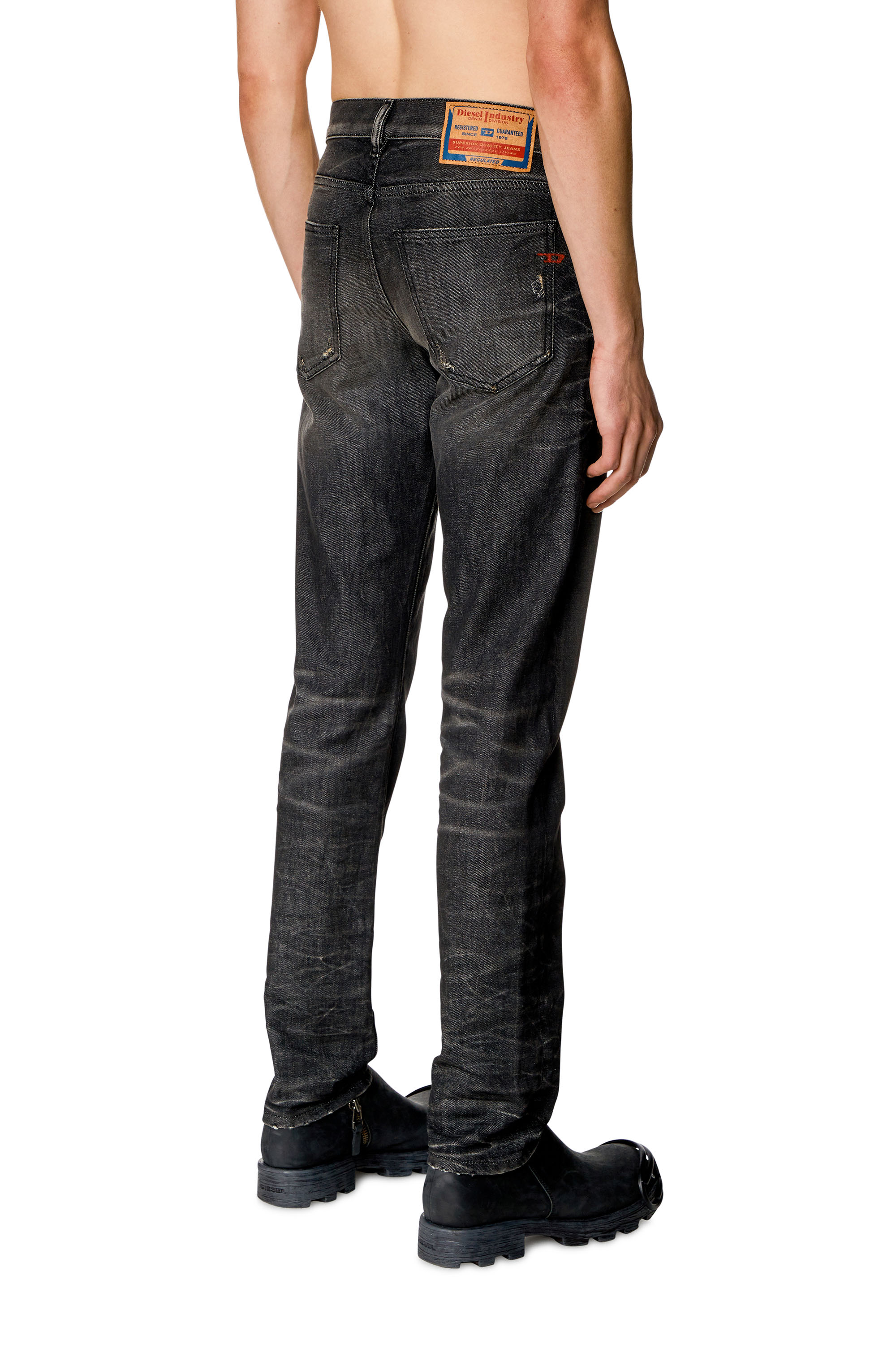 Diesel - Slim Jeans 2019 D-Strukt 09H51, Black/Dark grey - Image 2