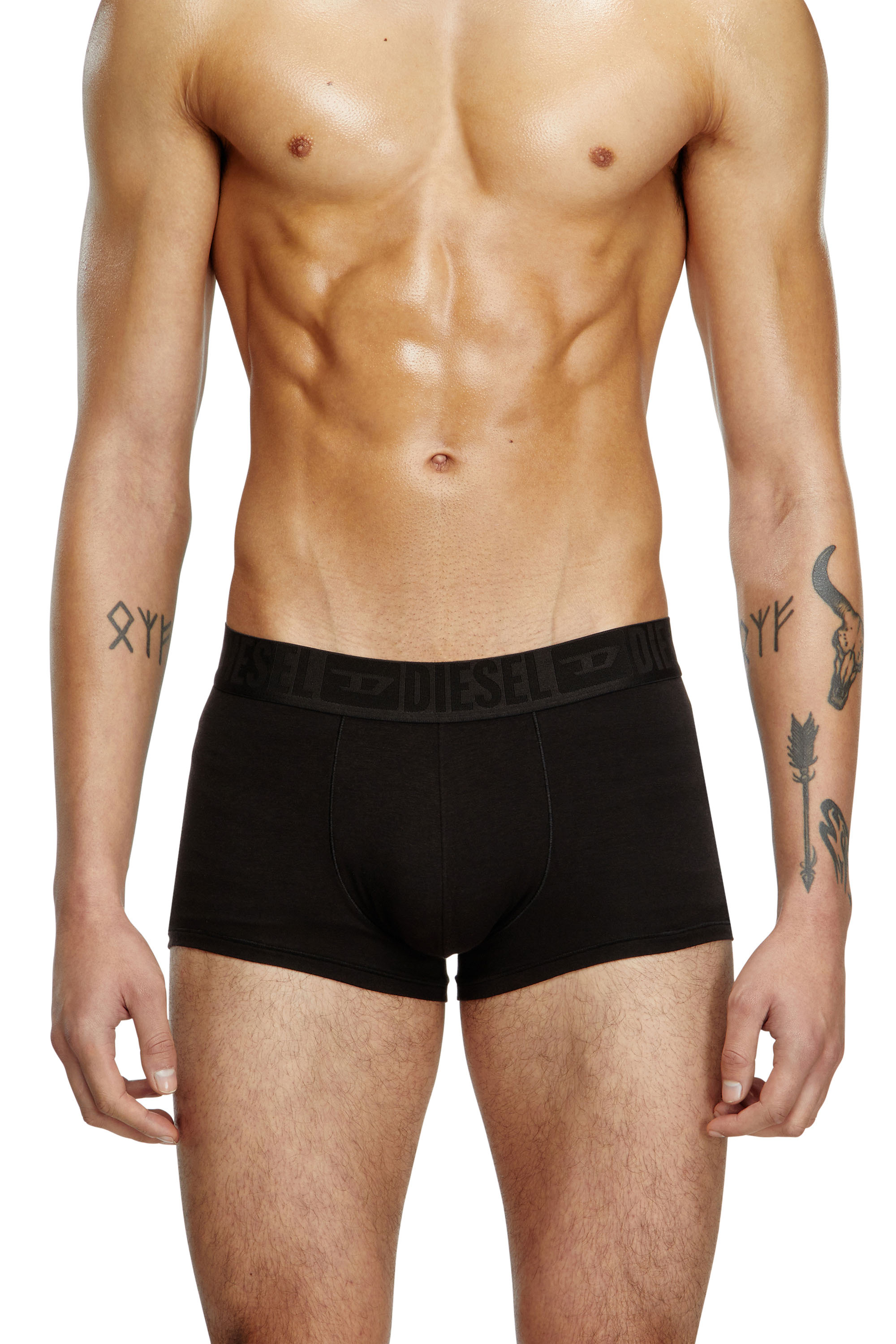 Diesel - BENJAMIN-D-MONO-3PACK, Man's Three-pack plain boxer briefs in Black - 2