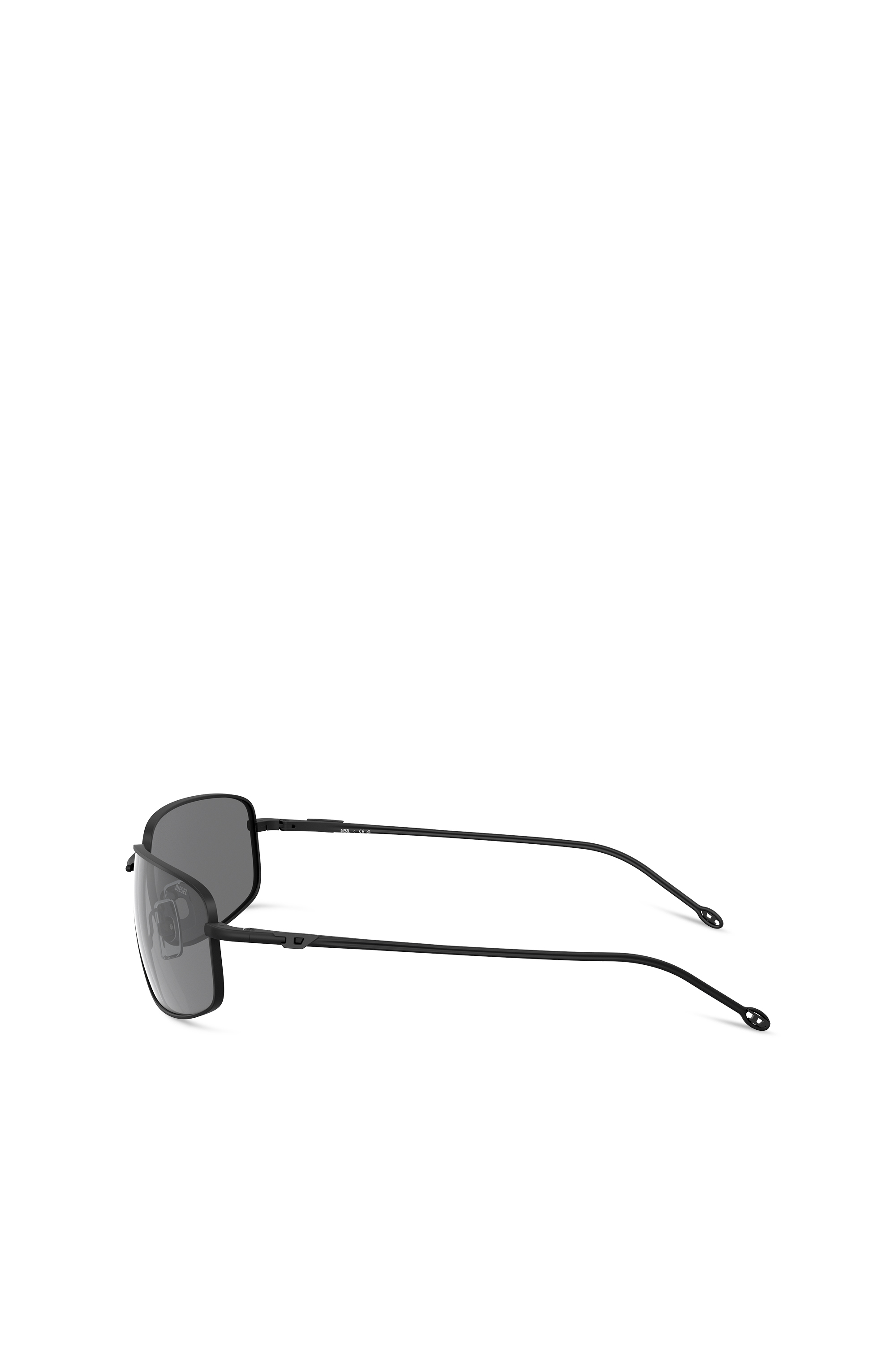 Diesel - 0DL1005, Unisex Racer shape sunglasses in metal in Black - Image 2
