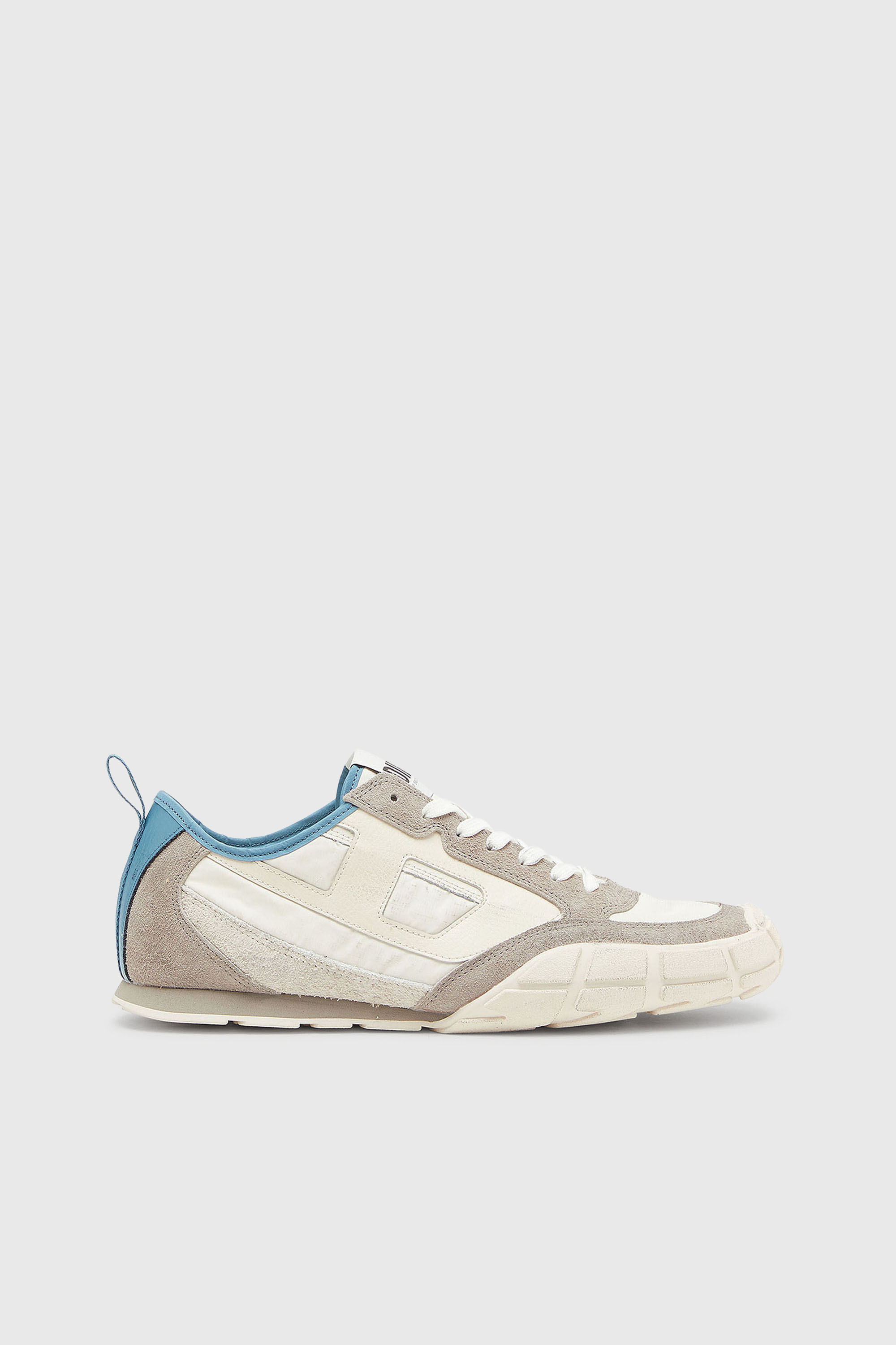 Diesel - S-PAGODHA LOW, Man's S-Pagodha - Sneakers in leather and nylon in White/Grey - 1