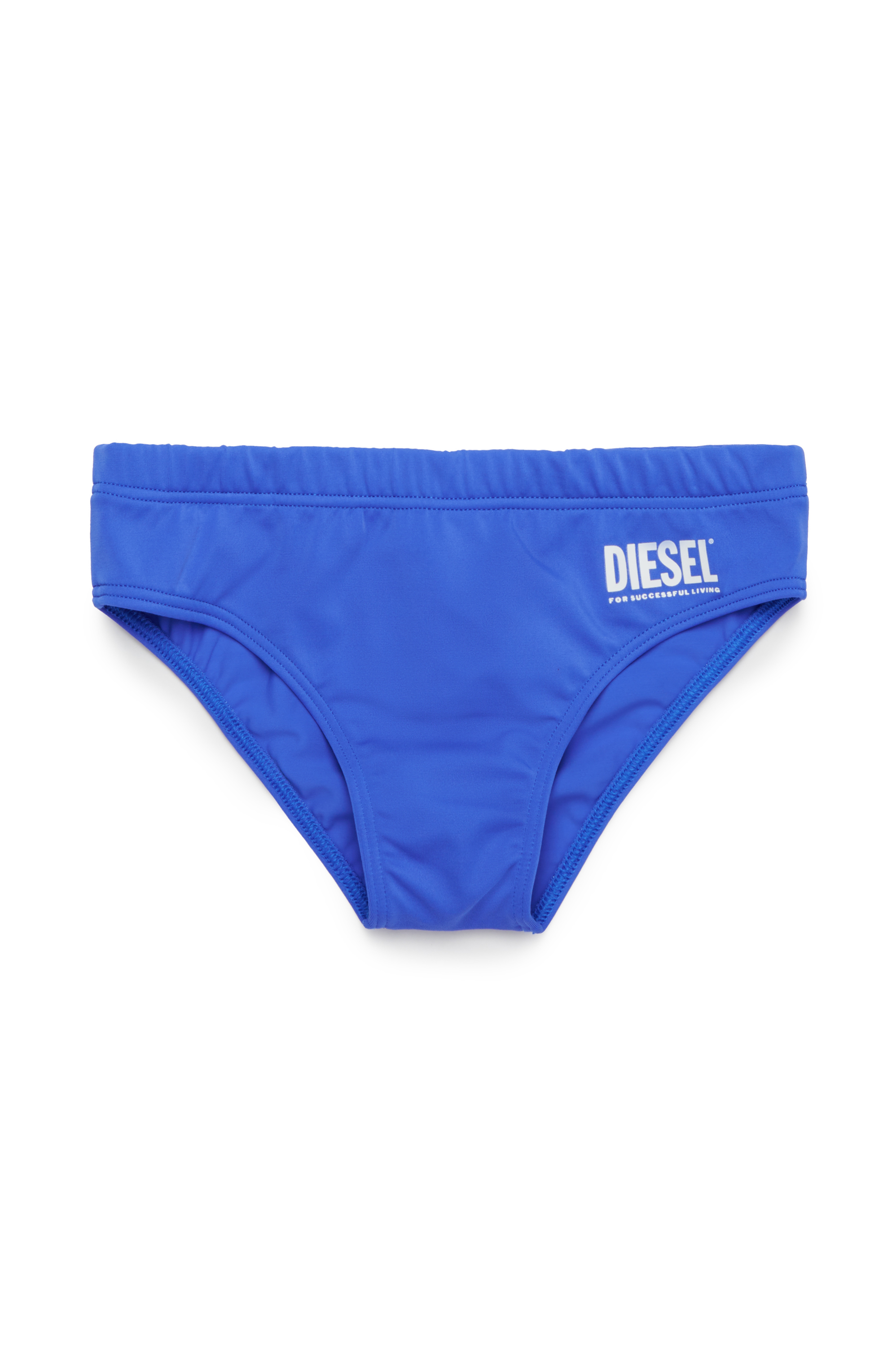 Diesel - MESP, Man's Swim briefs with logo print in Blue - 1