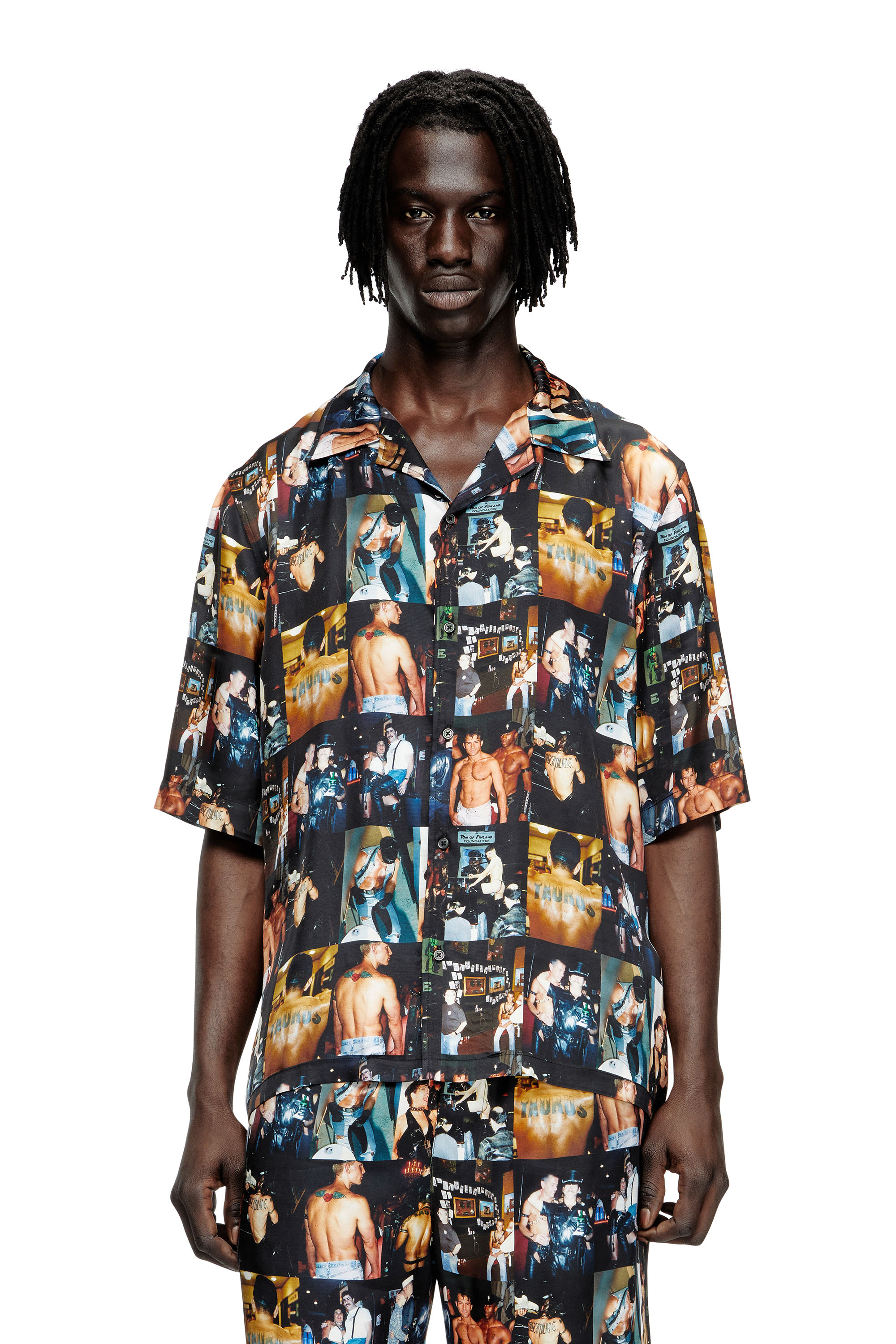 Diesel - PR-S-MEC-TOM25, Unisex's Bowling shirt with graphic prints in Black - 3