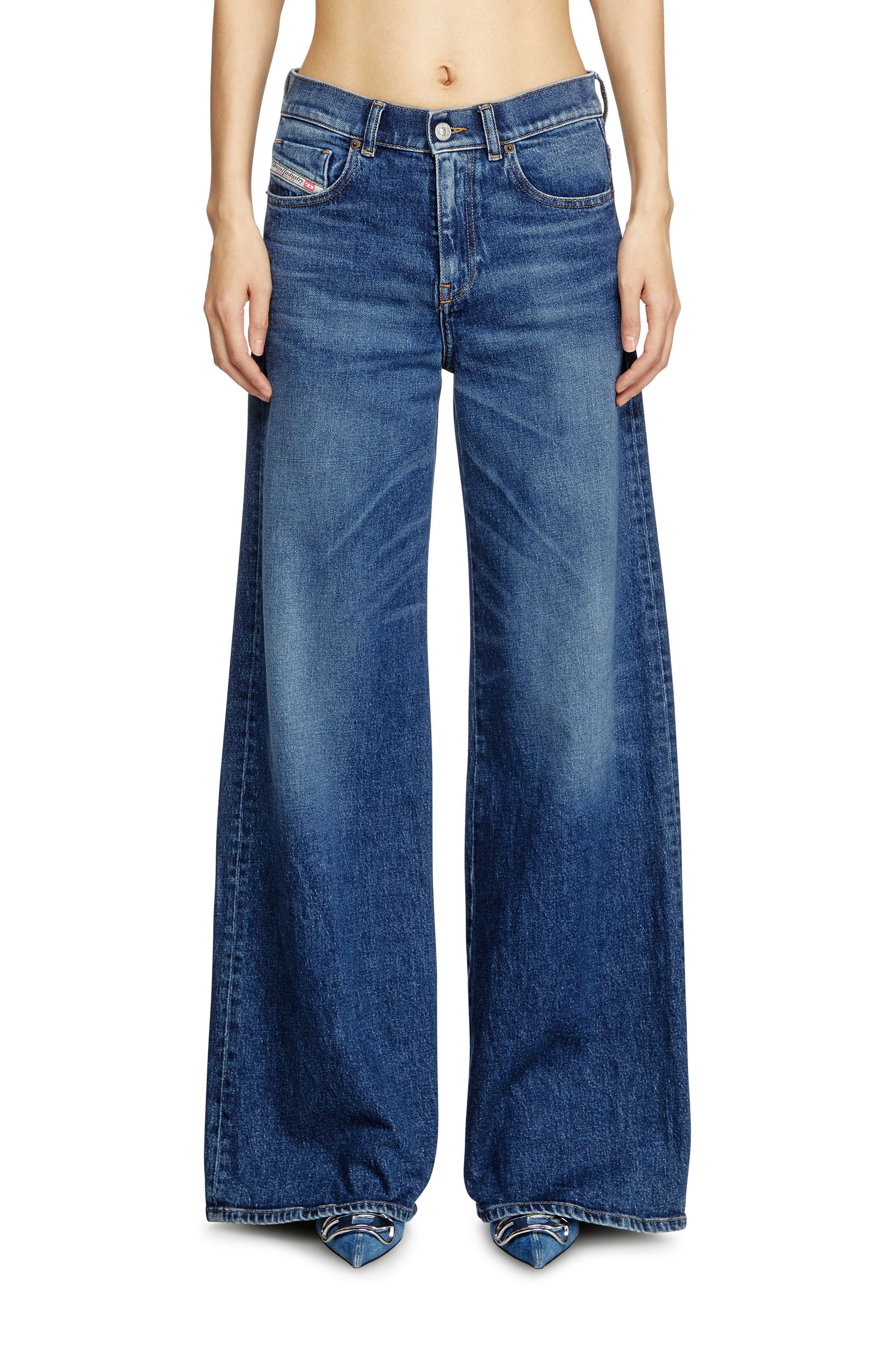 Flare Jeans 1978 D-Akemi 09L21, Medium blue Diesel - Woman's Flare Jeans 1978 D-Akemi 09L21, Medium blue - 3