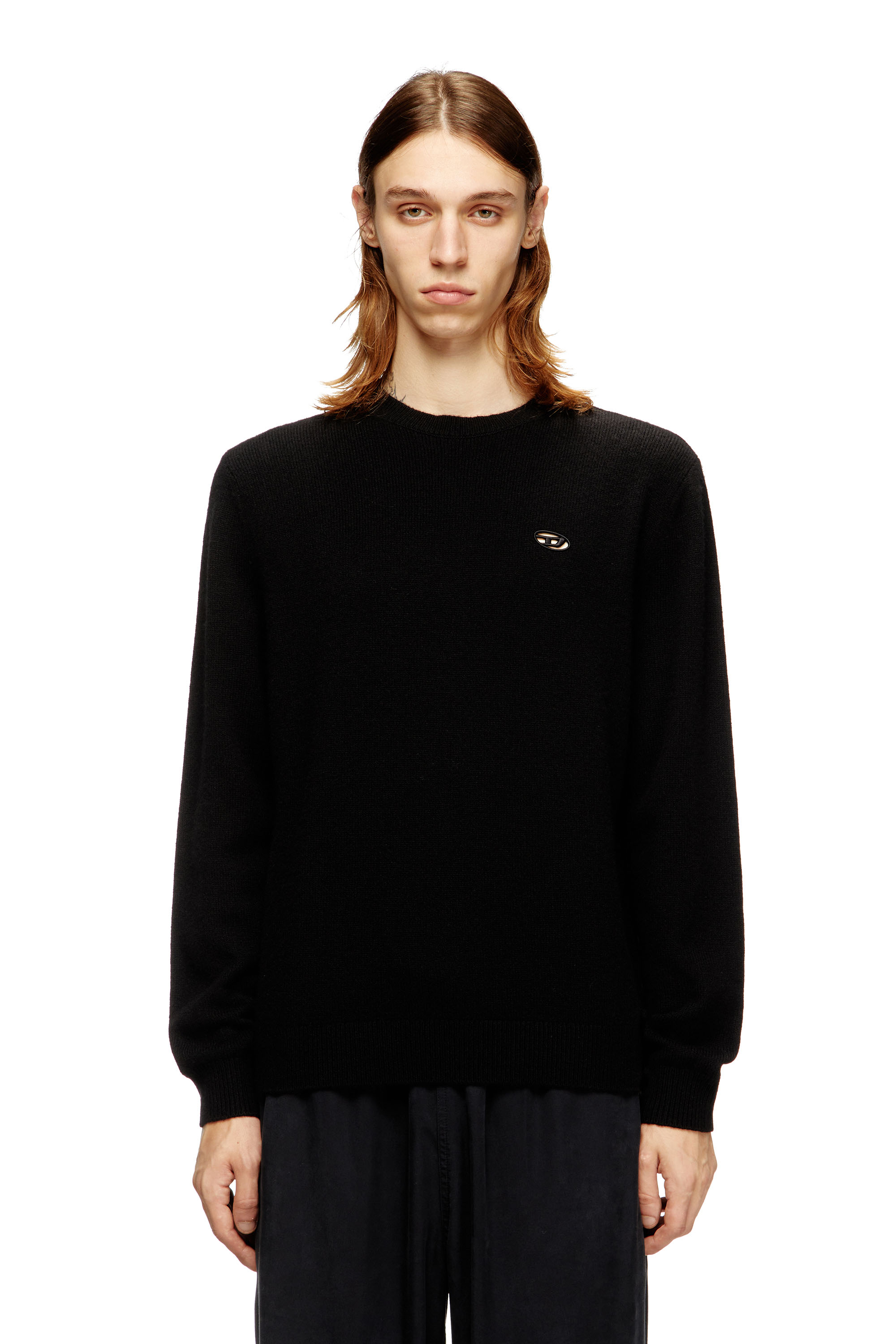 Diesel - K-ARGOL, Man's Wool-cashmere jumper in Black - 3