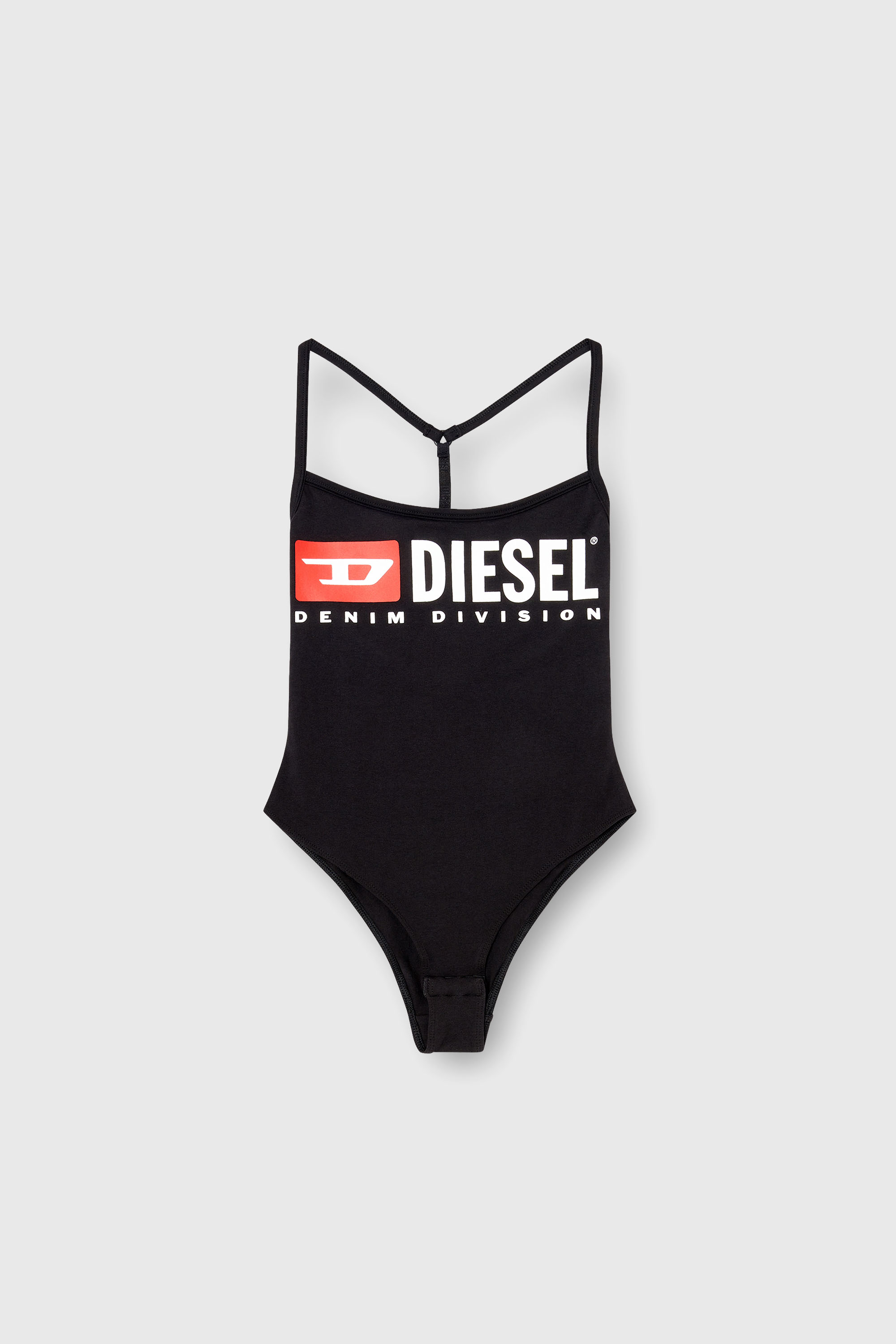 Diesel - JESSIE-D-CORE, Woman's Bodysuit in cotton with T-back straps in Black - 2