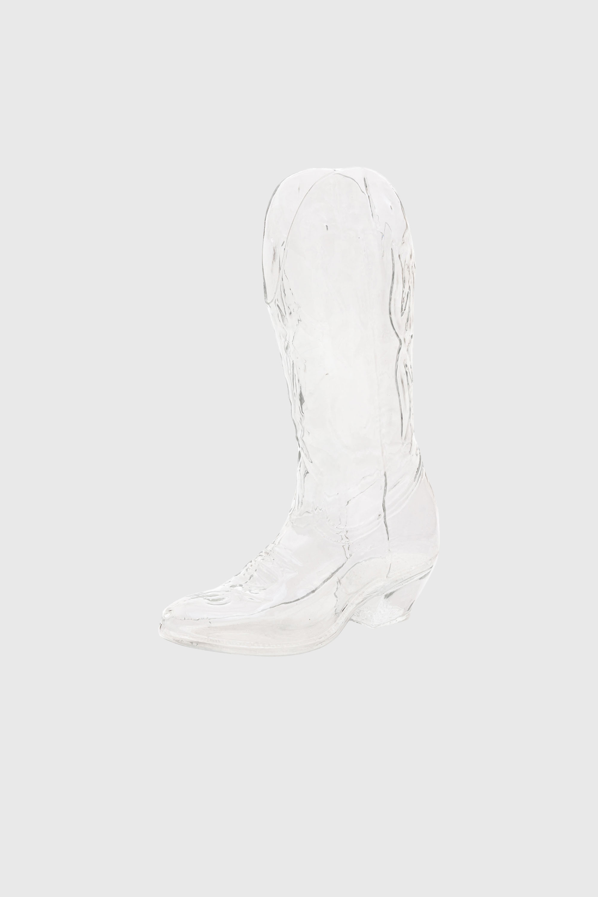10064 GLASS VASE CRYSTALBOOTIE CM.24X8 H