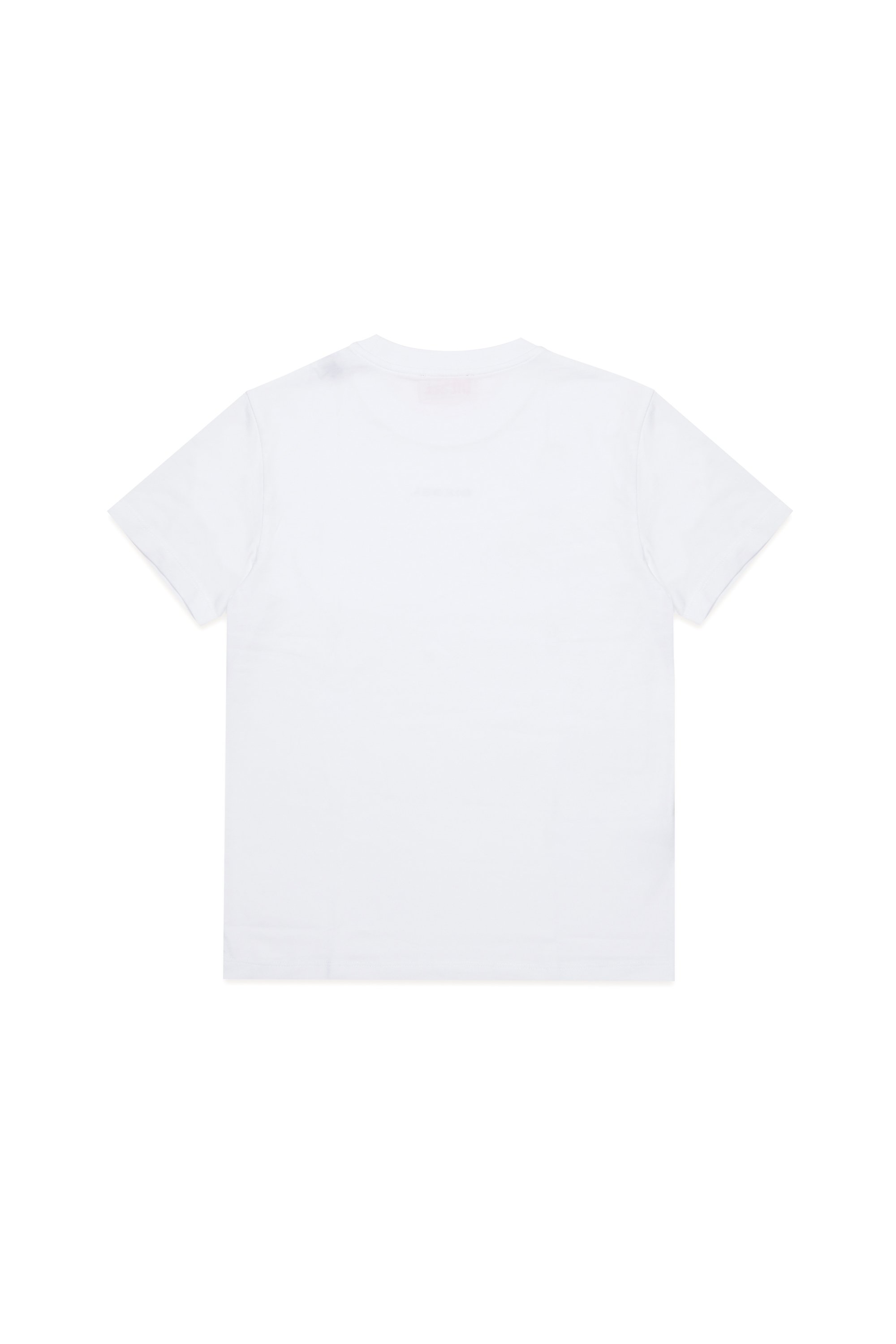 Diesel - UTATOR, Man's Stretch-cotton T-shirt with lettering in White - 2