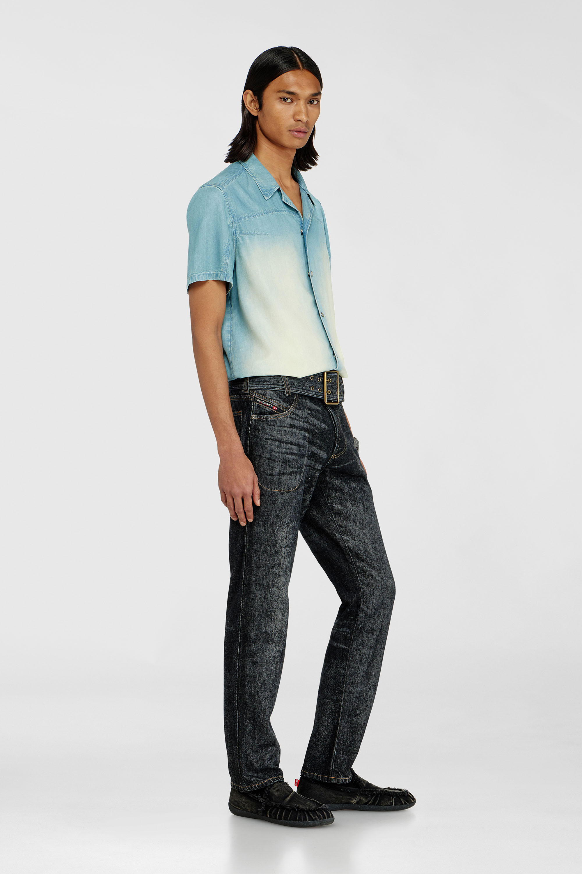 Diesel - Man's Slim Jeans D-Villus 09Q24, Black/Dark grey - 2