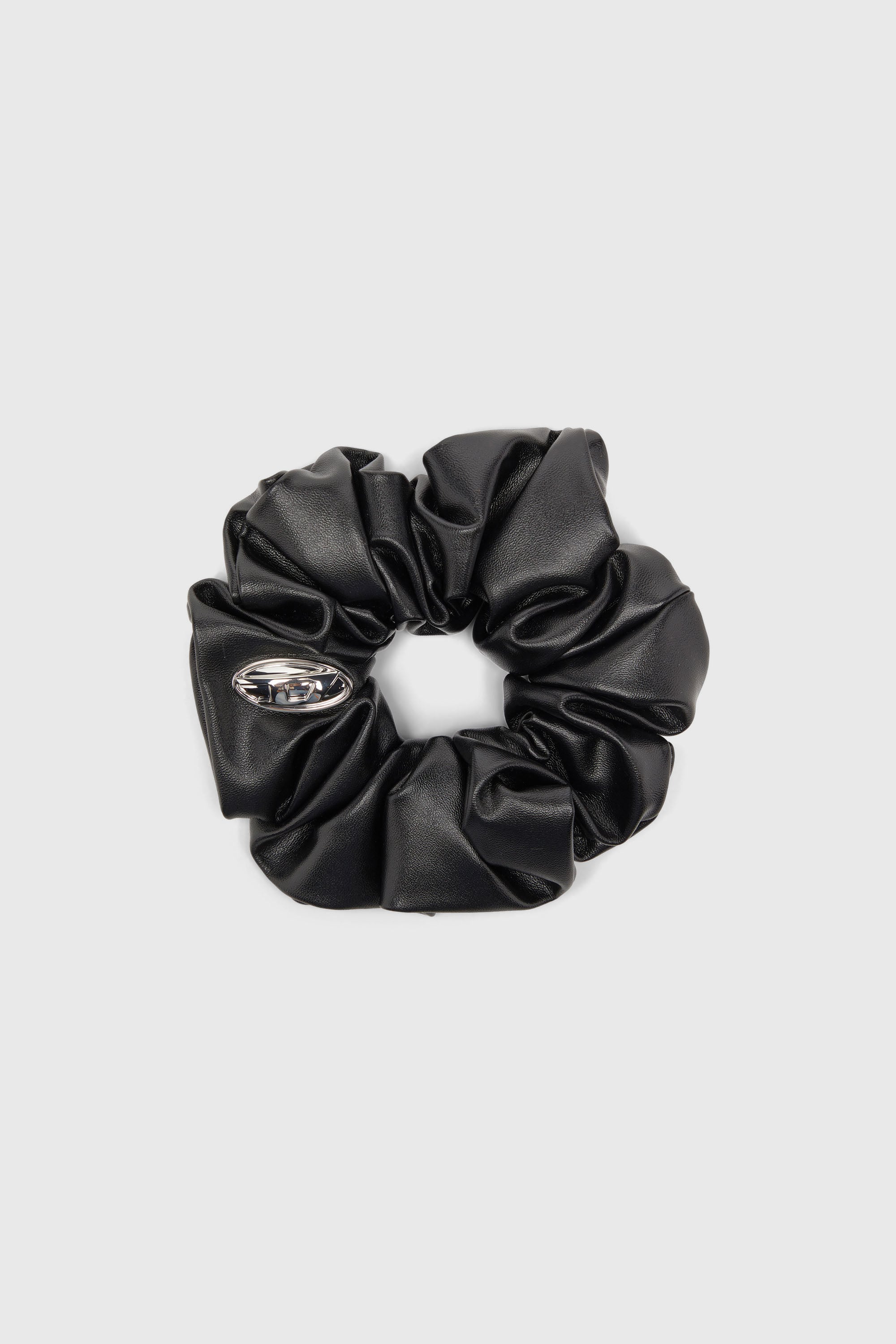 Metal logo scrunchie